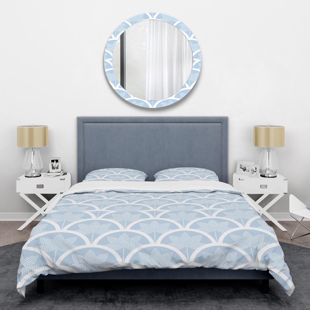 Designart BED24003-K 3 -Piece Blue King Duvet cover Set