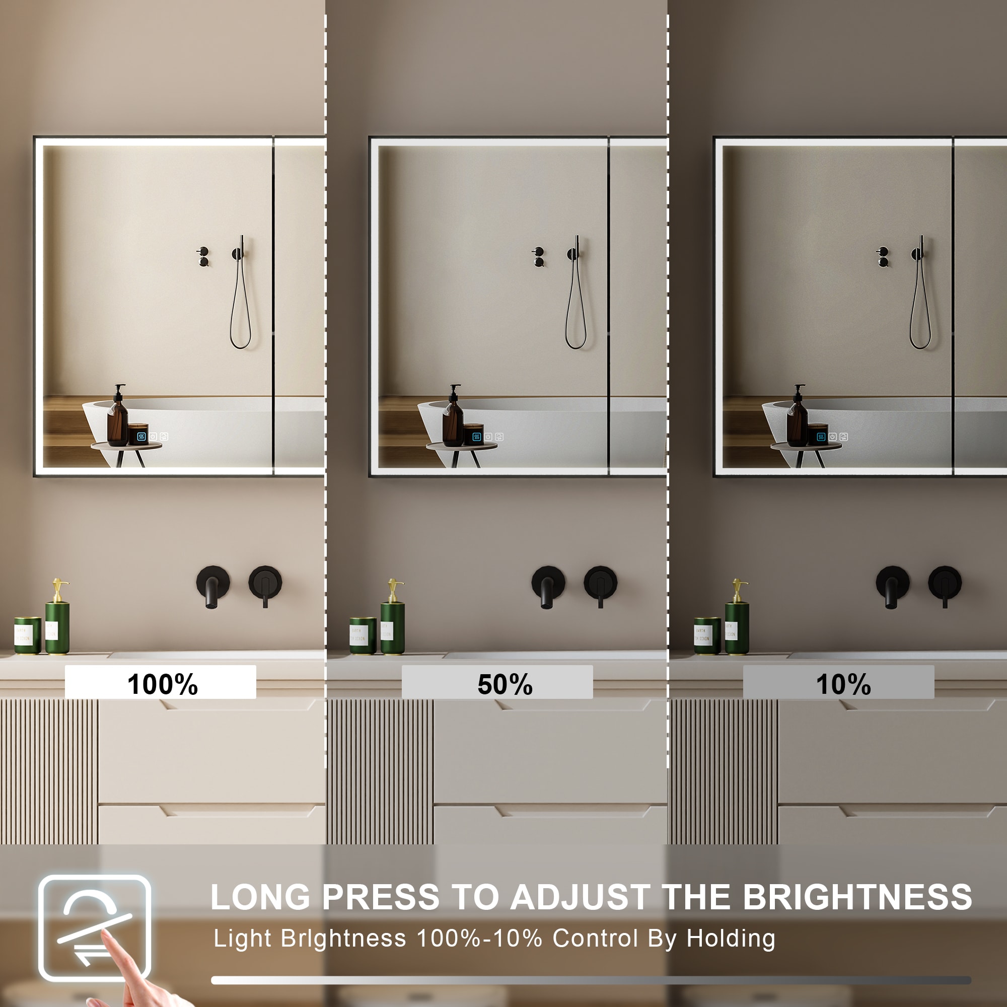 Forclover MF03ZC-BK3630 Bathroom-Medicine-Cabinets - View #5