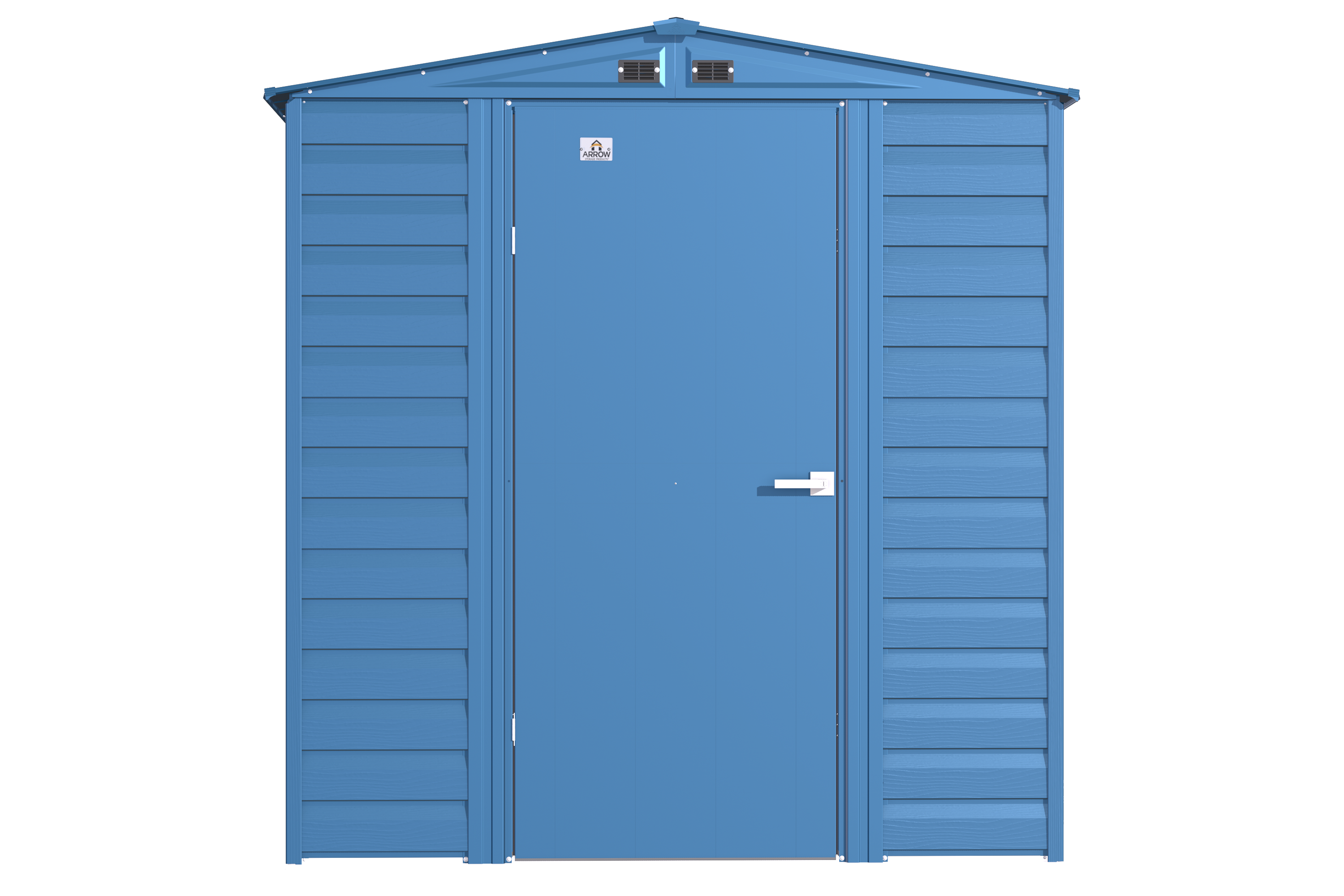 6 ft. x 7 ft. Blue Grey Galvanized Steel Storage Shed