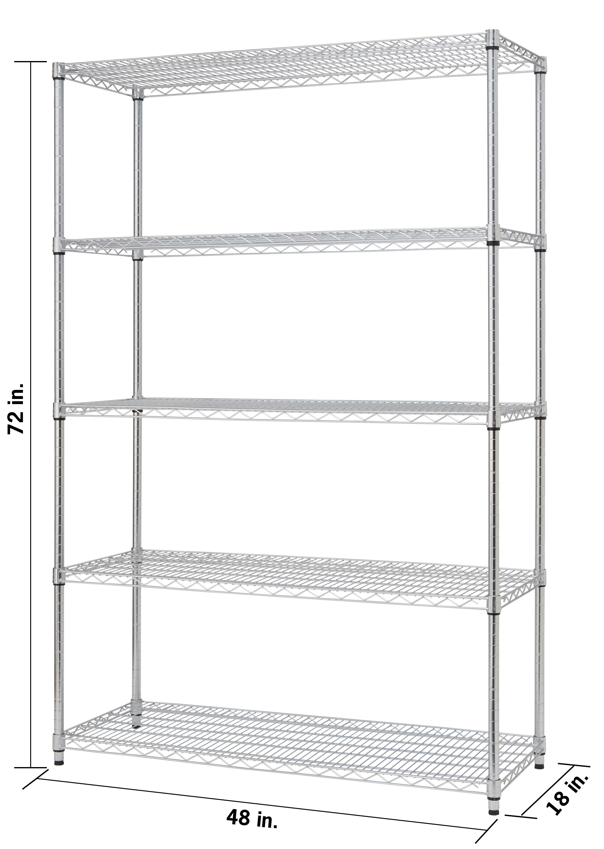 14 Gauge Clear View Storage Cabinet With 3 Shelves - 48 in. W X 24 in. D X  75 in. H