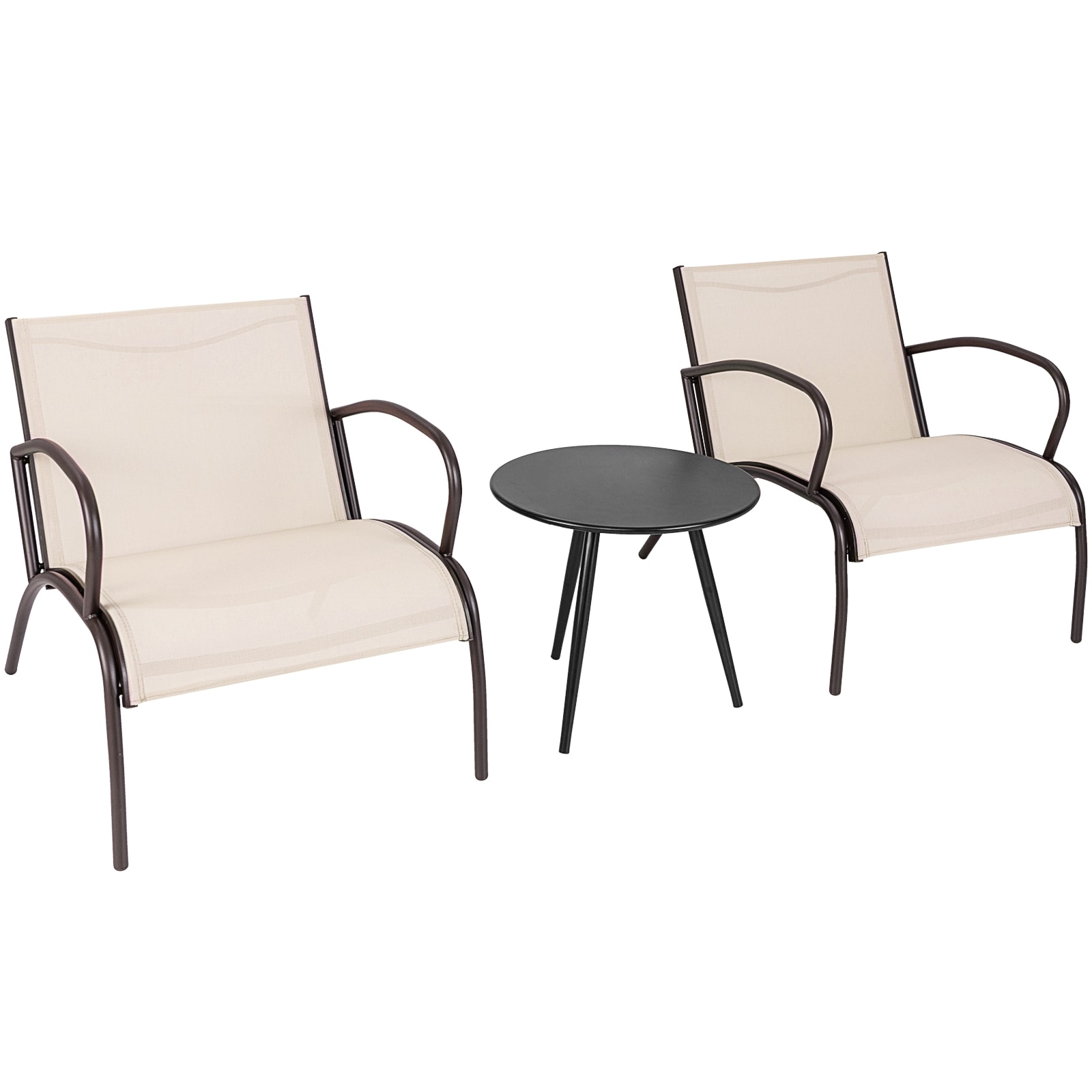LIVIZA TDS11399CF 3 -Piece Patio Conversation Set with Brown