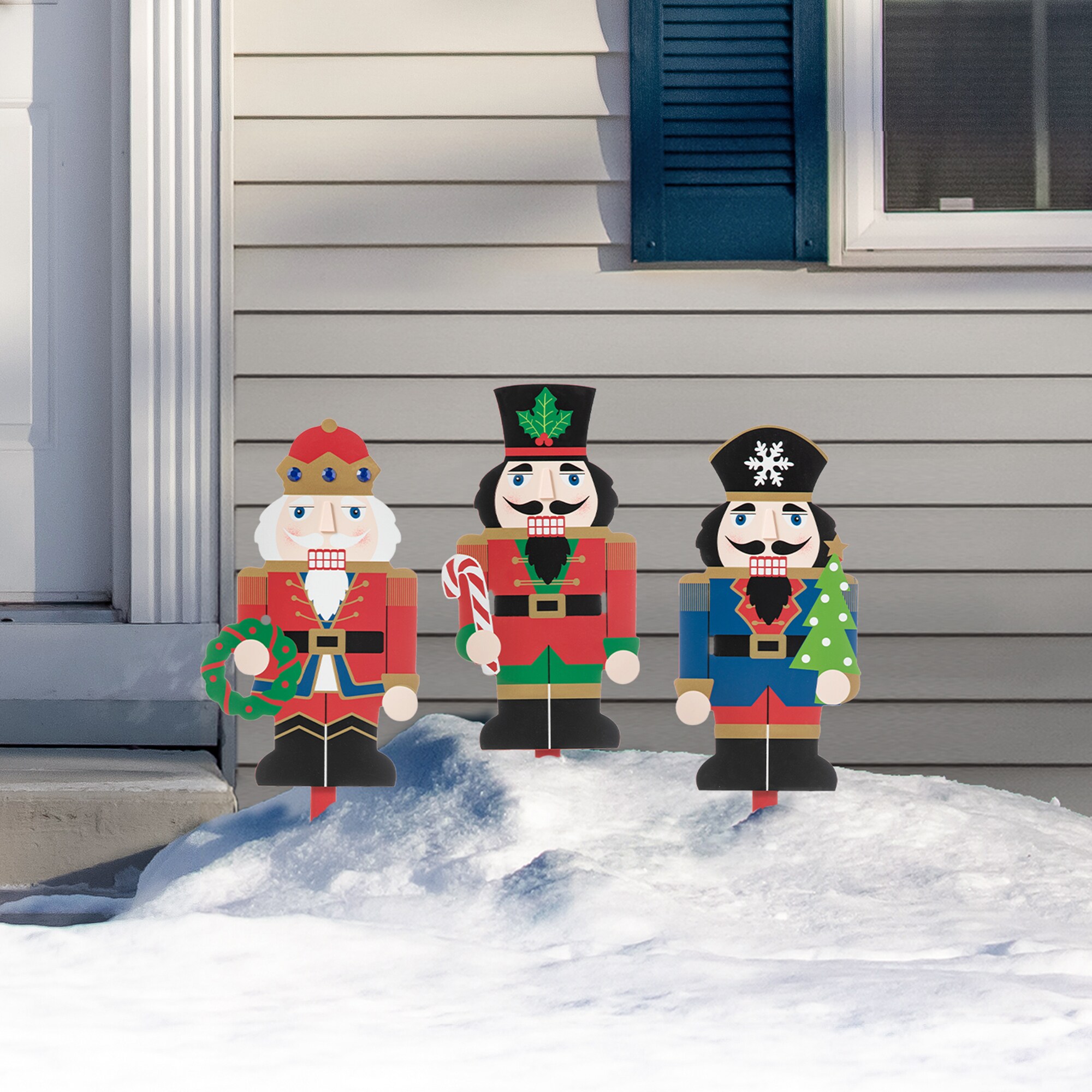 Glitzhome Snowman Yard Decoration - Handcrafted Metal Christmas