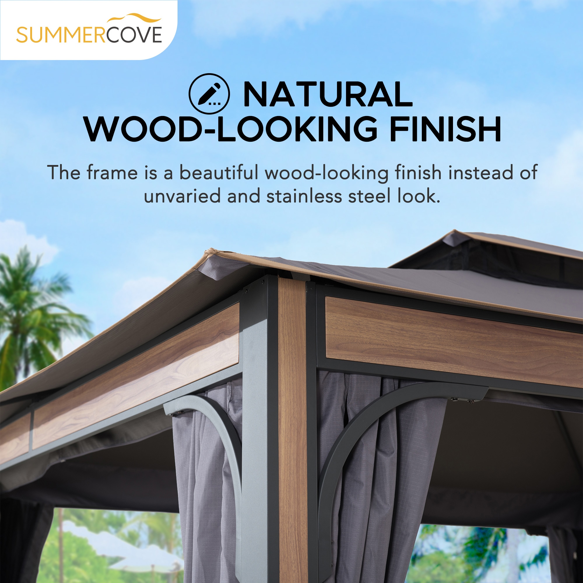 Sunjoy A101015301 Wood-Resin-Gazebos - View #7