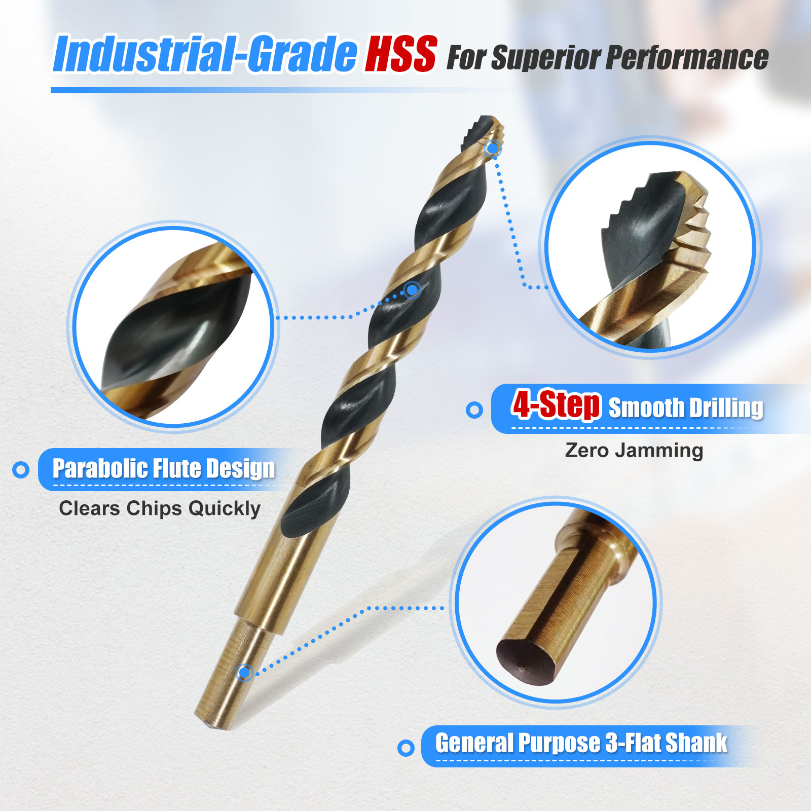 Handree JH713326 Metal-Twist-Drill-Bits - Thumbnail View #3