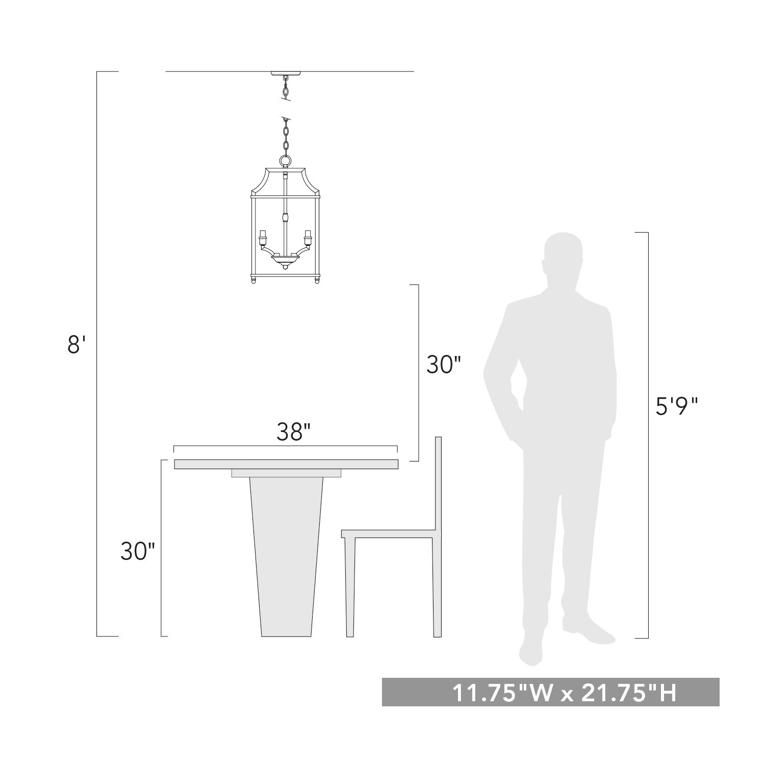 Golden Lighting 8401-3P PW-WH Pendant-Lights - View #2