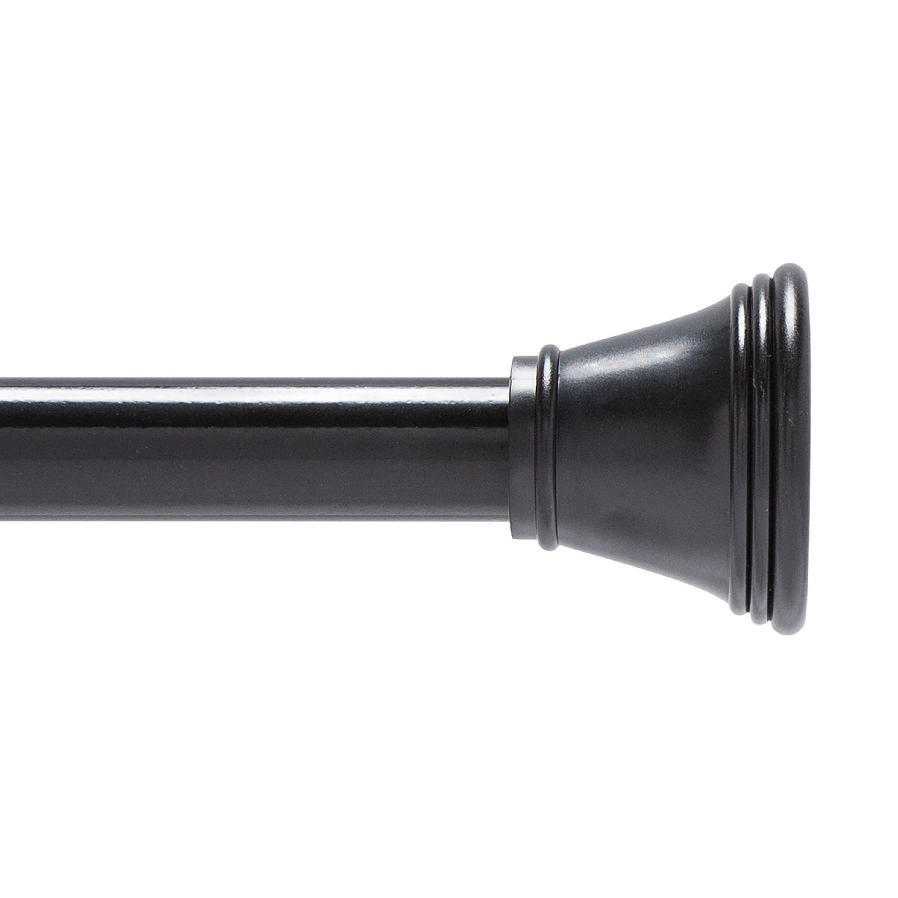 Kenney AZ909C/5USREM 42-in to 72-in Black Tension Single straight Adjustable Shower Curtain Rod
