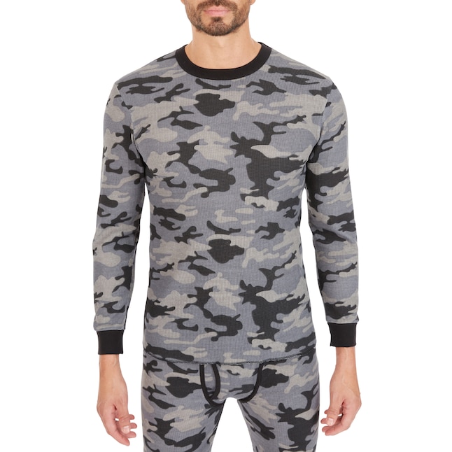 Smith's Workwear Black Camo-199g Cotton/Polyester Thermal Base Layer ...