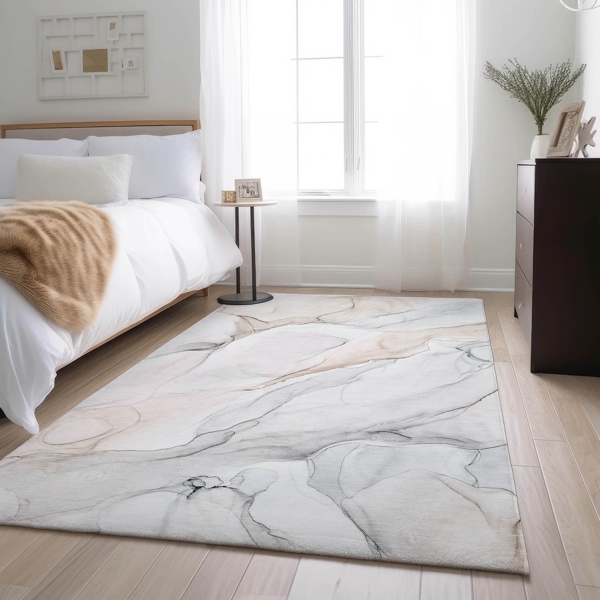 Addison Rugs AMF564DN20X30 Mayfield AMF564DN 2 x 3 (ft) Loomed Polyester Denim Rectangular Indoor Geometric Machine washable Area rug