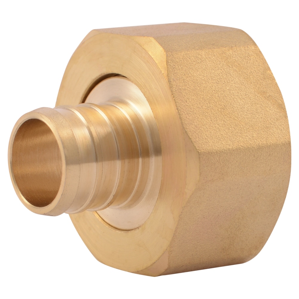 SharkBite 3/4-in PEX Crimp x 1-in NPSM Brass Female Swivel Adapter in the  PEX Pipe, Fittings & Specialty Tools department at
