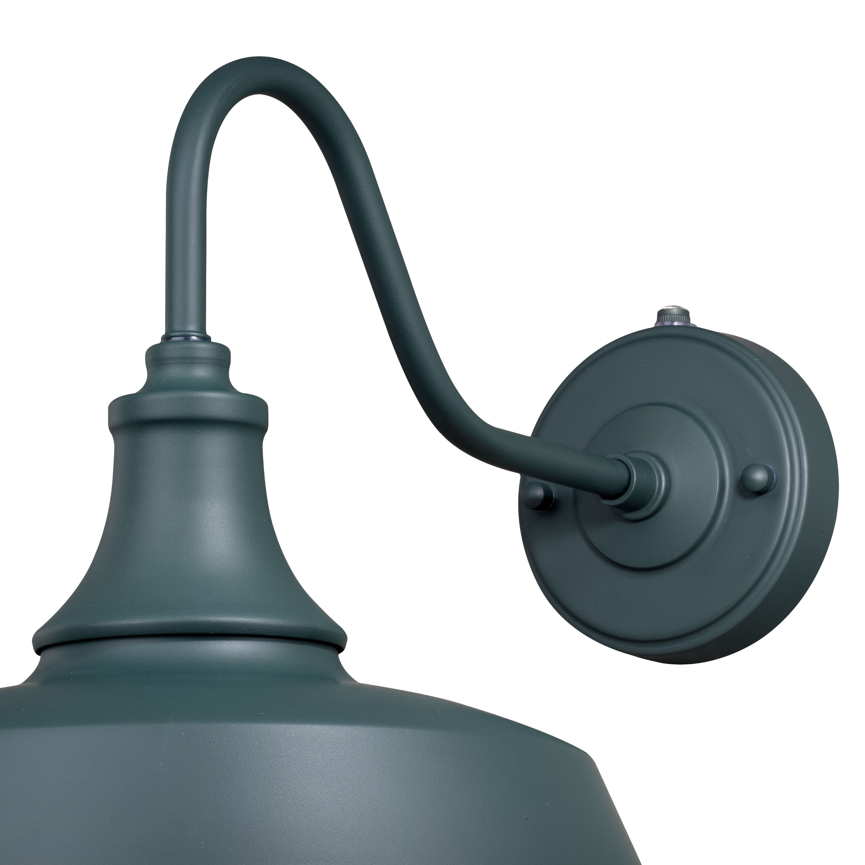 Dorado Hunter Green and White Steel Outdoor Barn Light