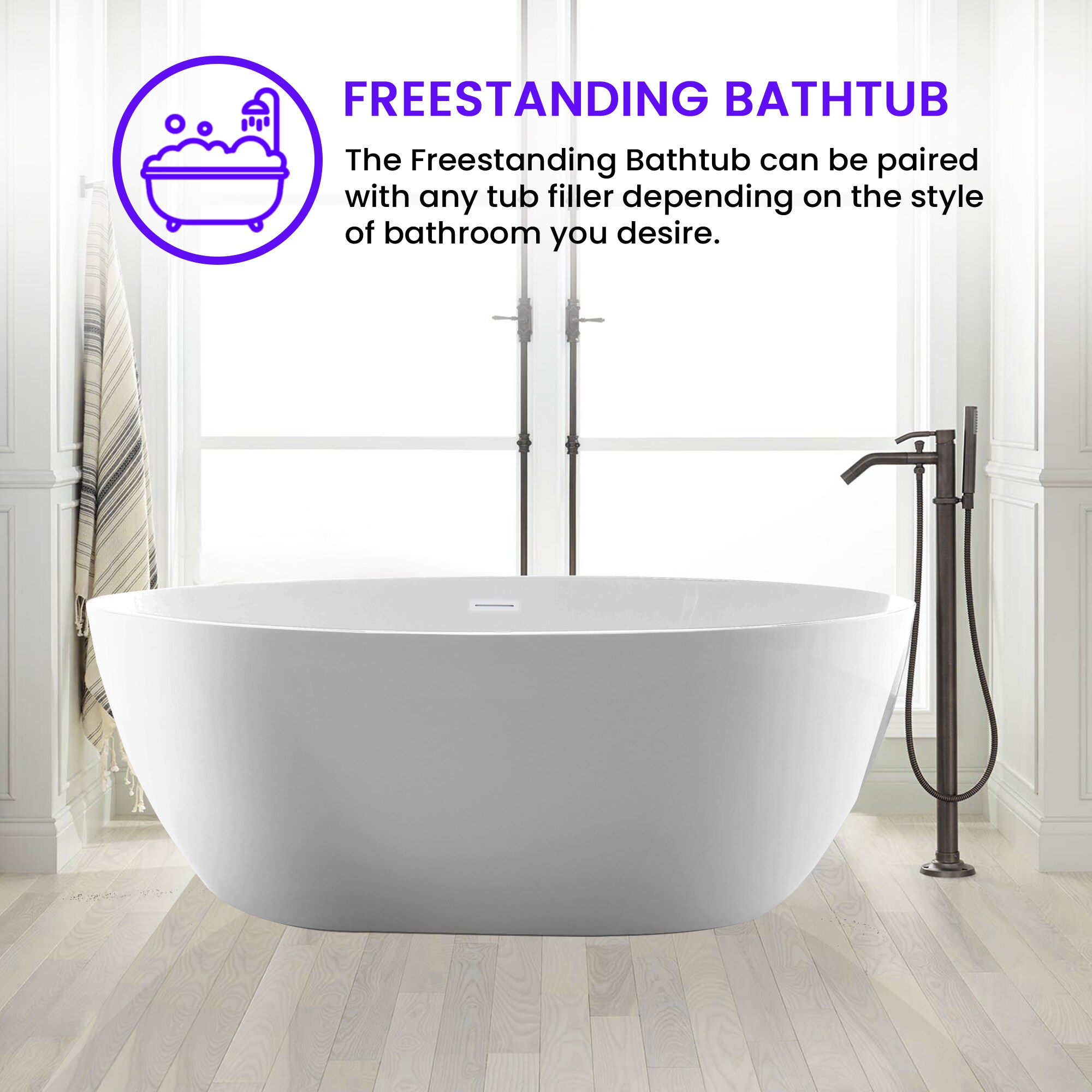 Vanity Art VA6834-PW-M bathtubs - View #4