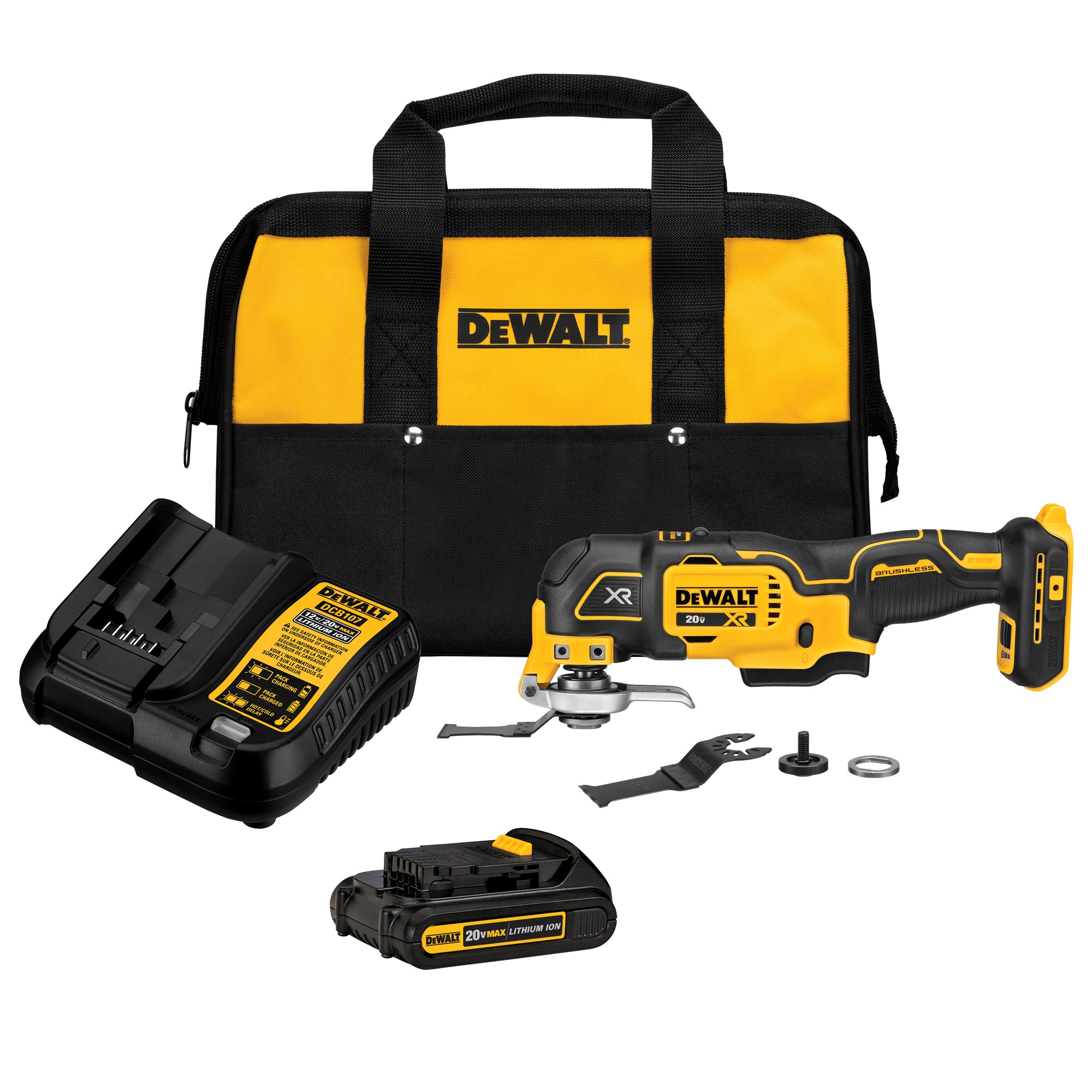 DEWALT 6-Piece Brushless 20-volt Max 3-speed Oscillating Multi-Tool Kit with Soft Case (1-Battery Included) | DCS356C1