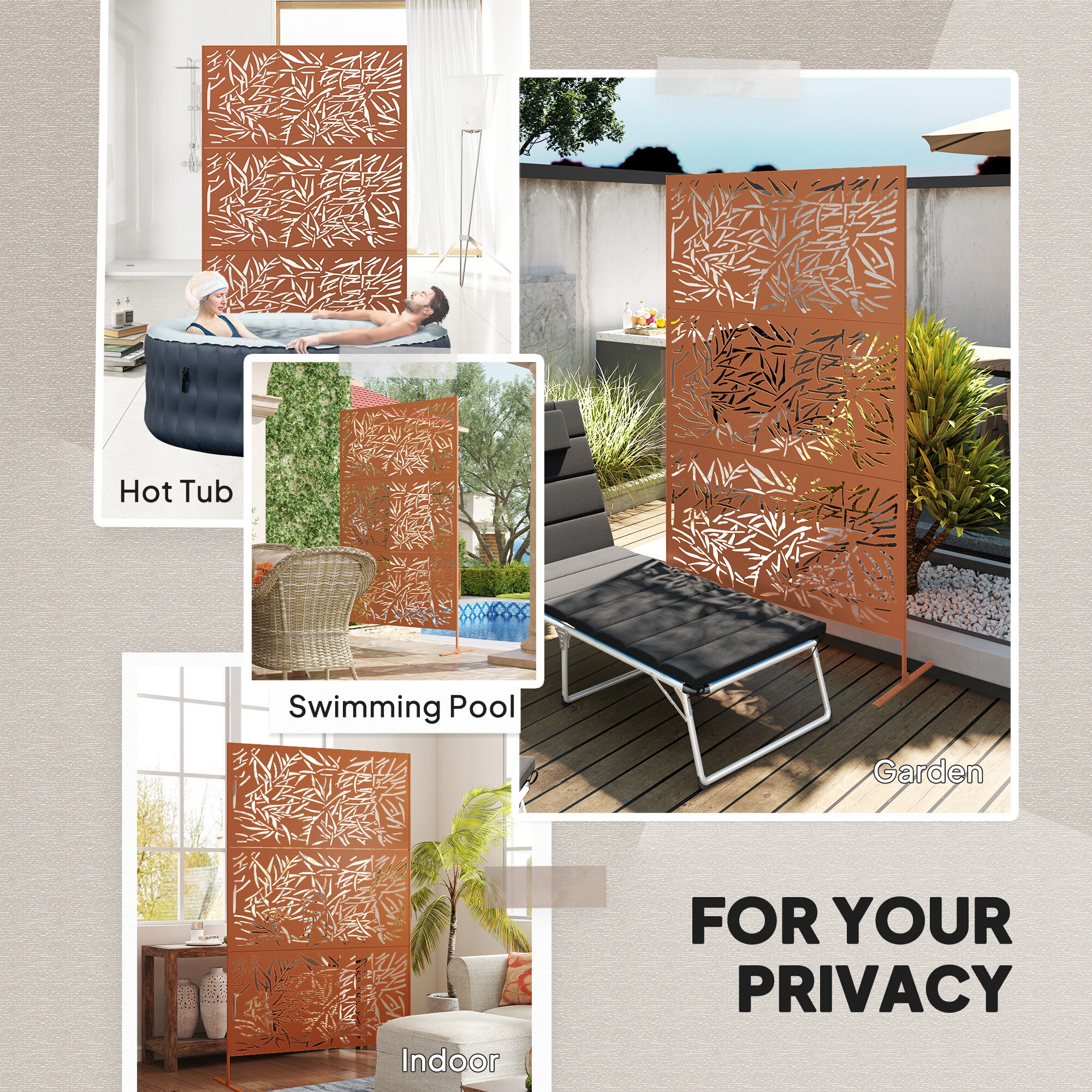 Outsunny 84J-043V00BN Outdoor-Privacy-Screen - View #6
