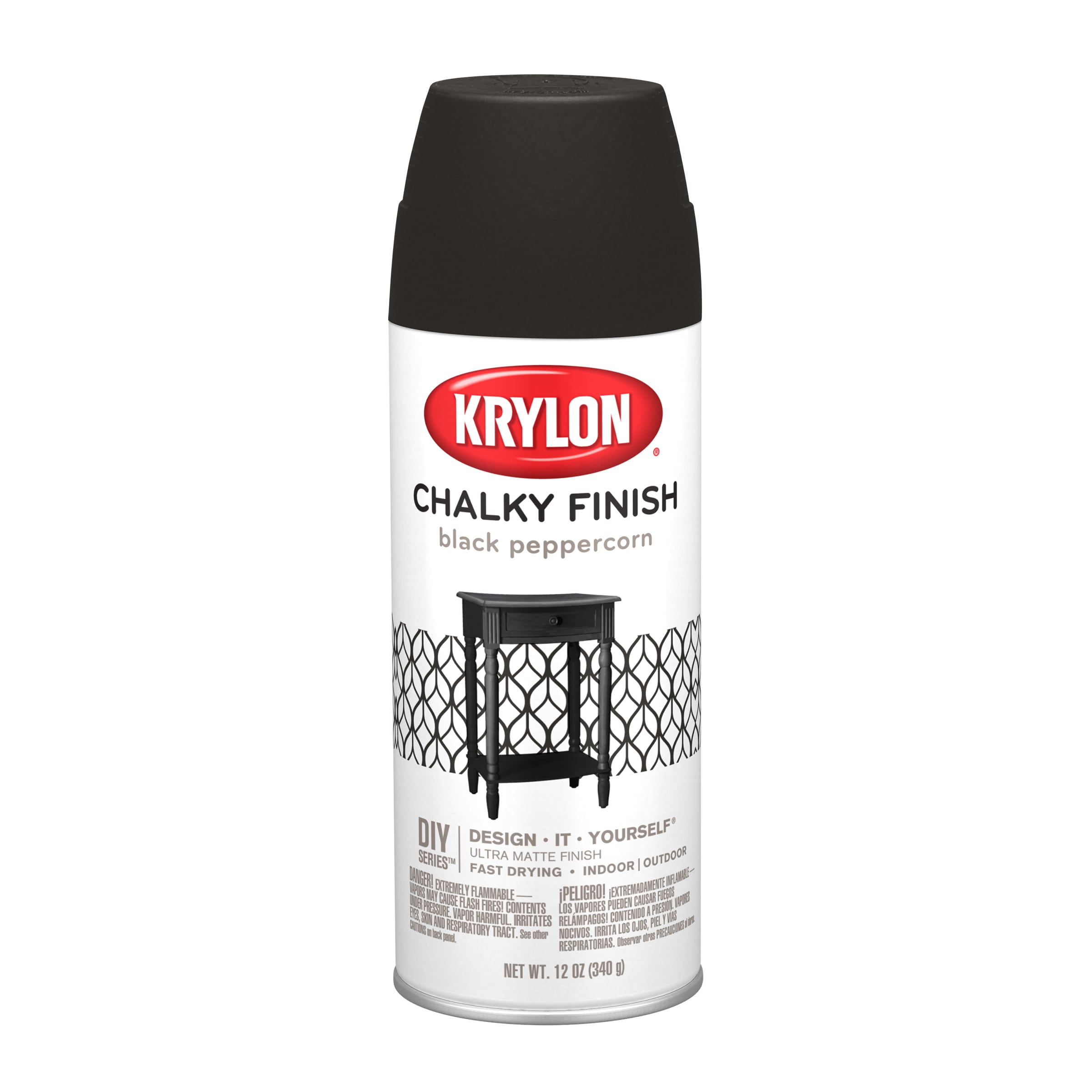 Krylon Chalky Finish Matte Black Peppercorn Chalky Spray Paint