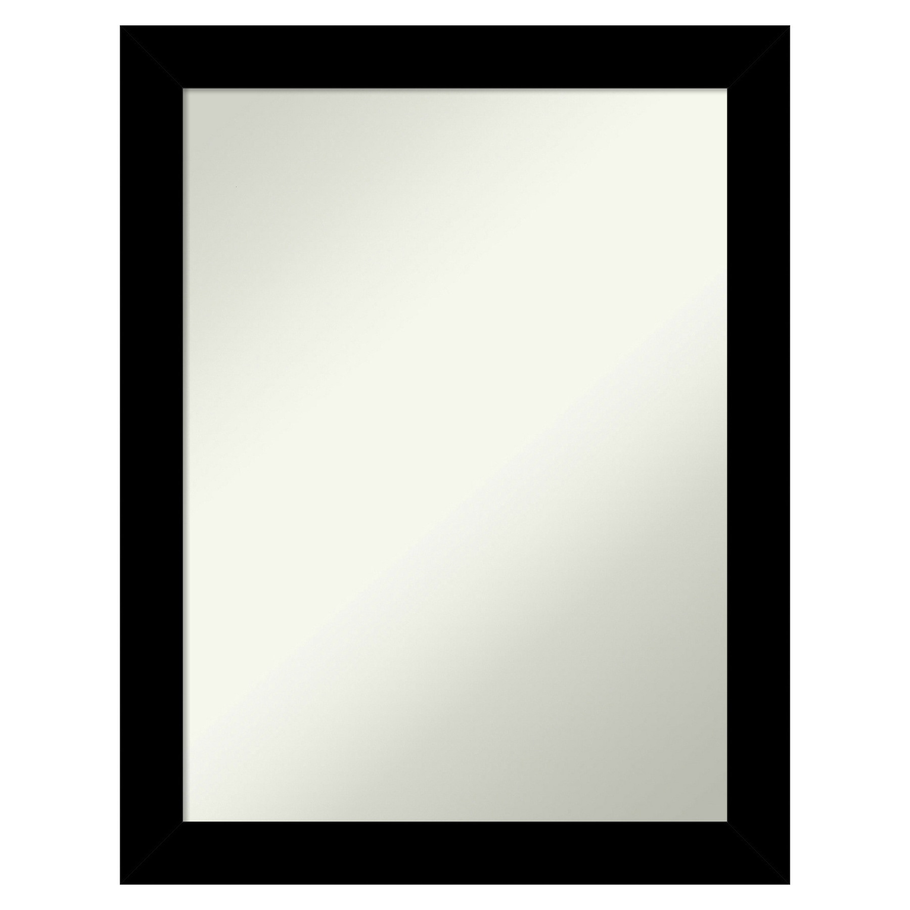 Amanti Art Brushed Black Frame 21.5-in W x 27.5-in H Rectangle Brushed Black Framed Vanity Mirror