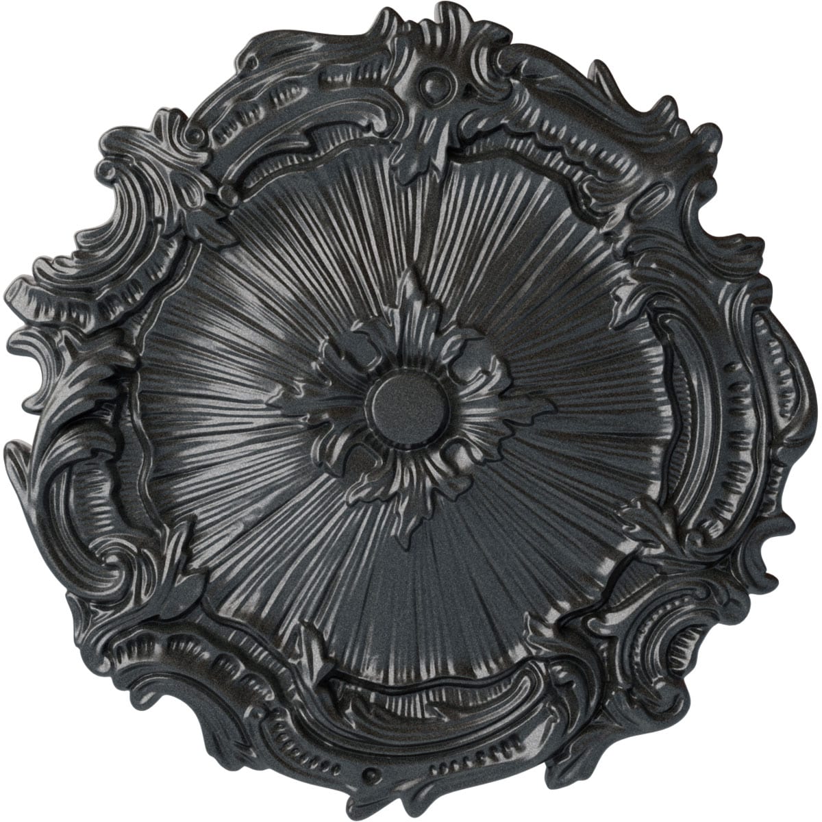 Ekena Millwork CM16PLPES Plymouth 16.75-in W x 16.75-in L Painted Pewter Polyurethane Whole Ceiling Medallion