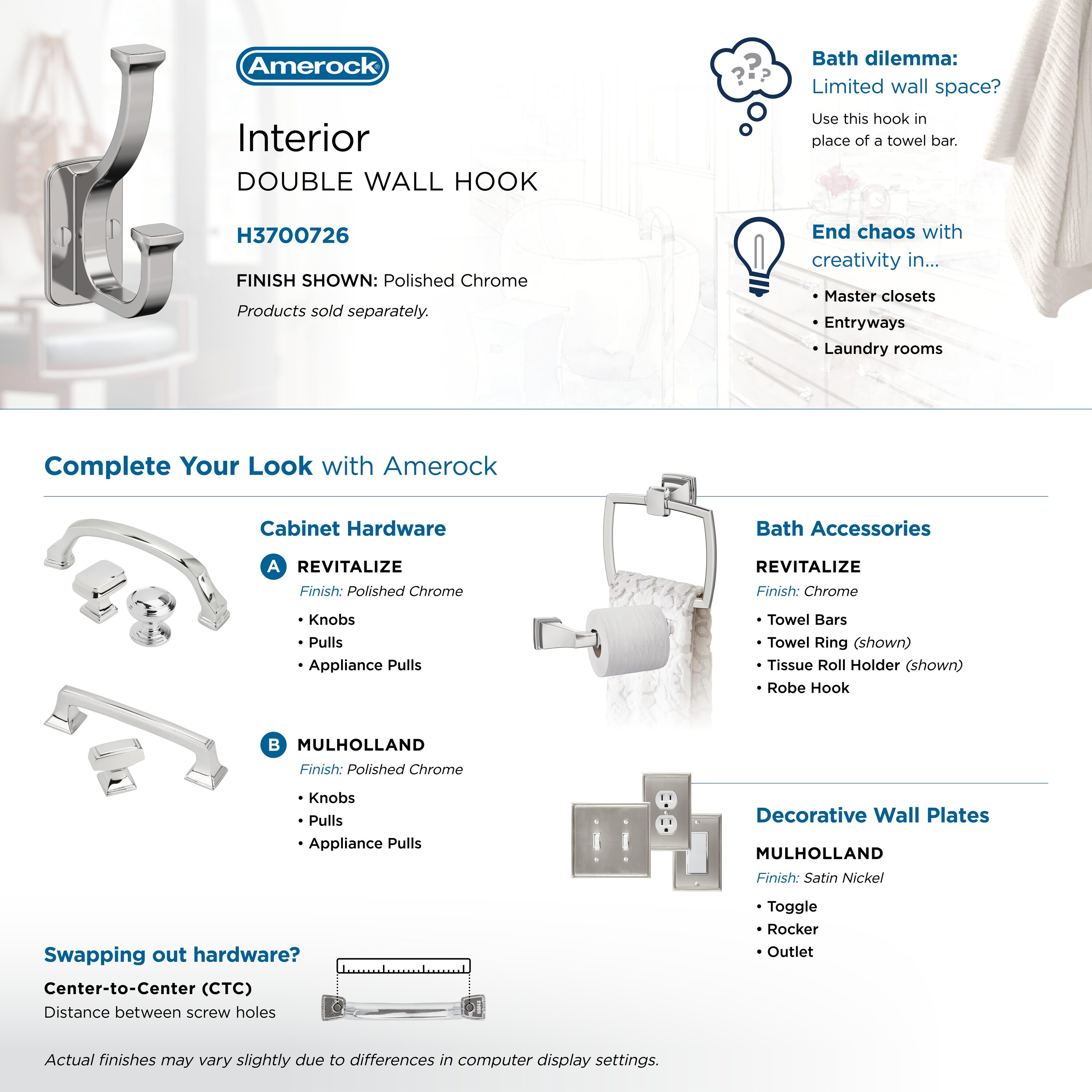 Amerock H3700726 Decorative-Wall-Hooks - View #6