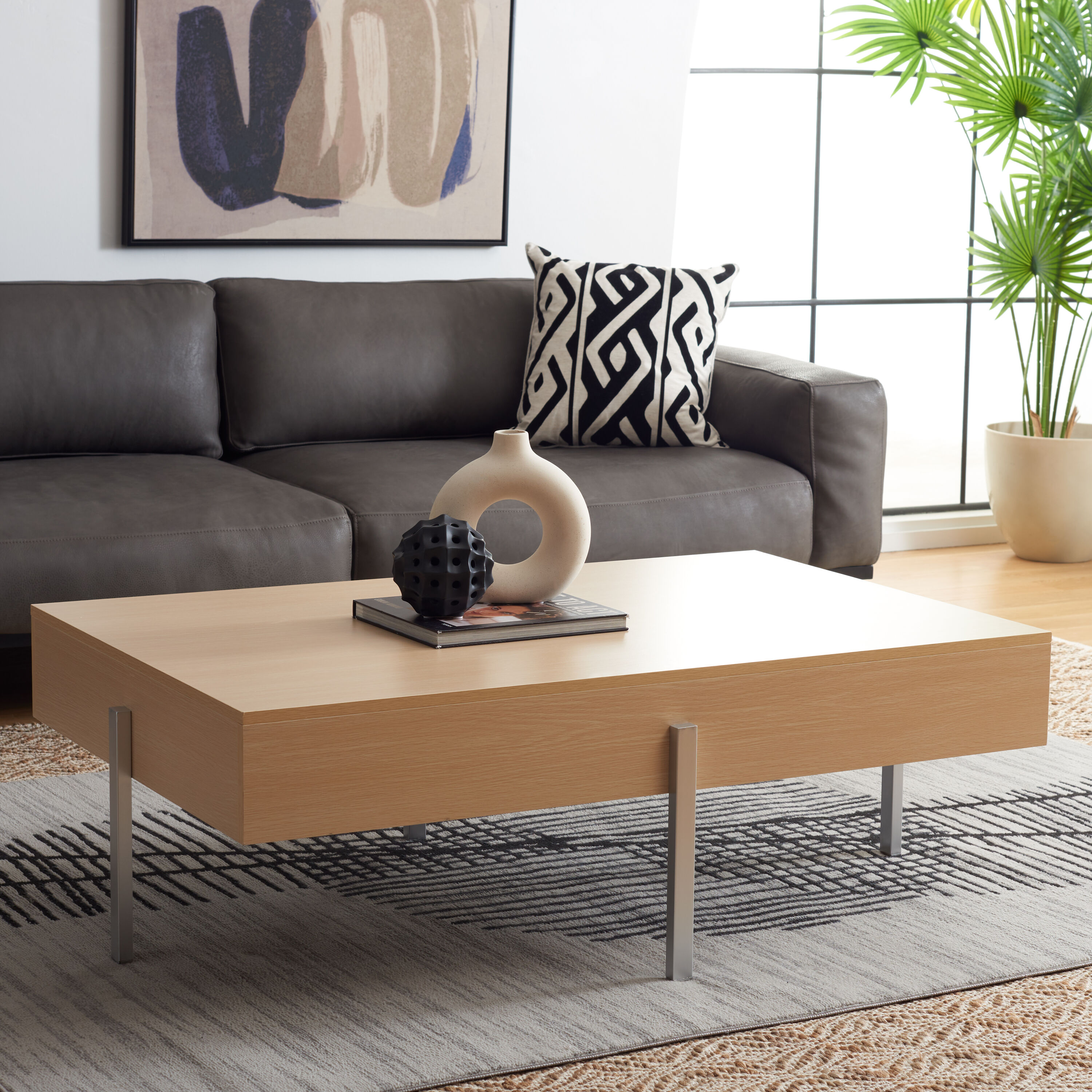 Safavieh COF9304C Coffee Table NC Coating Wood Modern Coffee Table