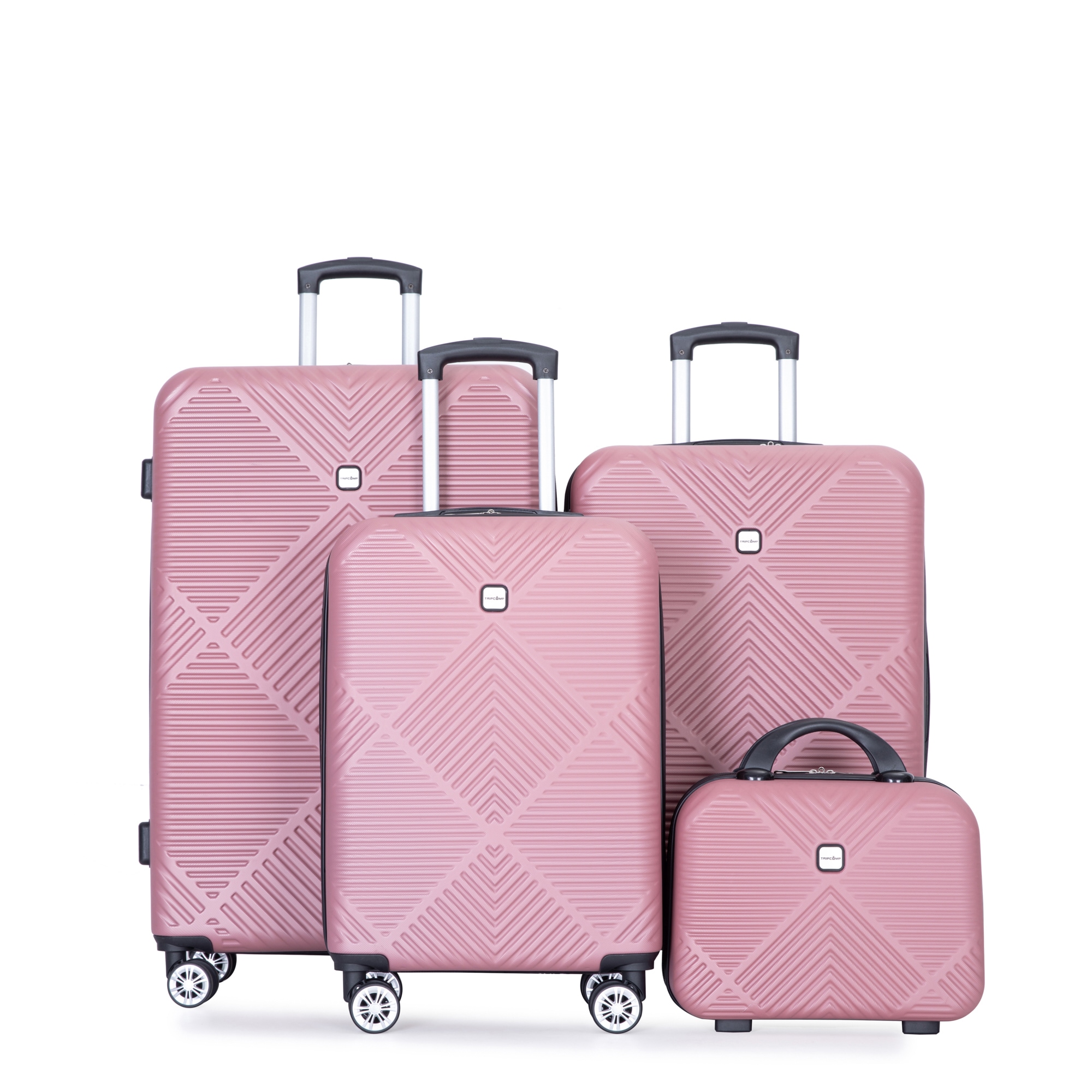 SINOFURN SYD9400009PK 18x11x29 Pink Plastic Hardshell Suitcase set 4 -Bag