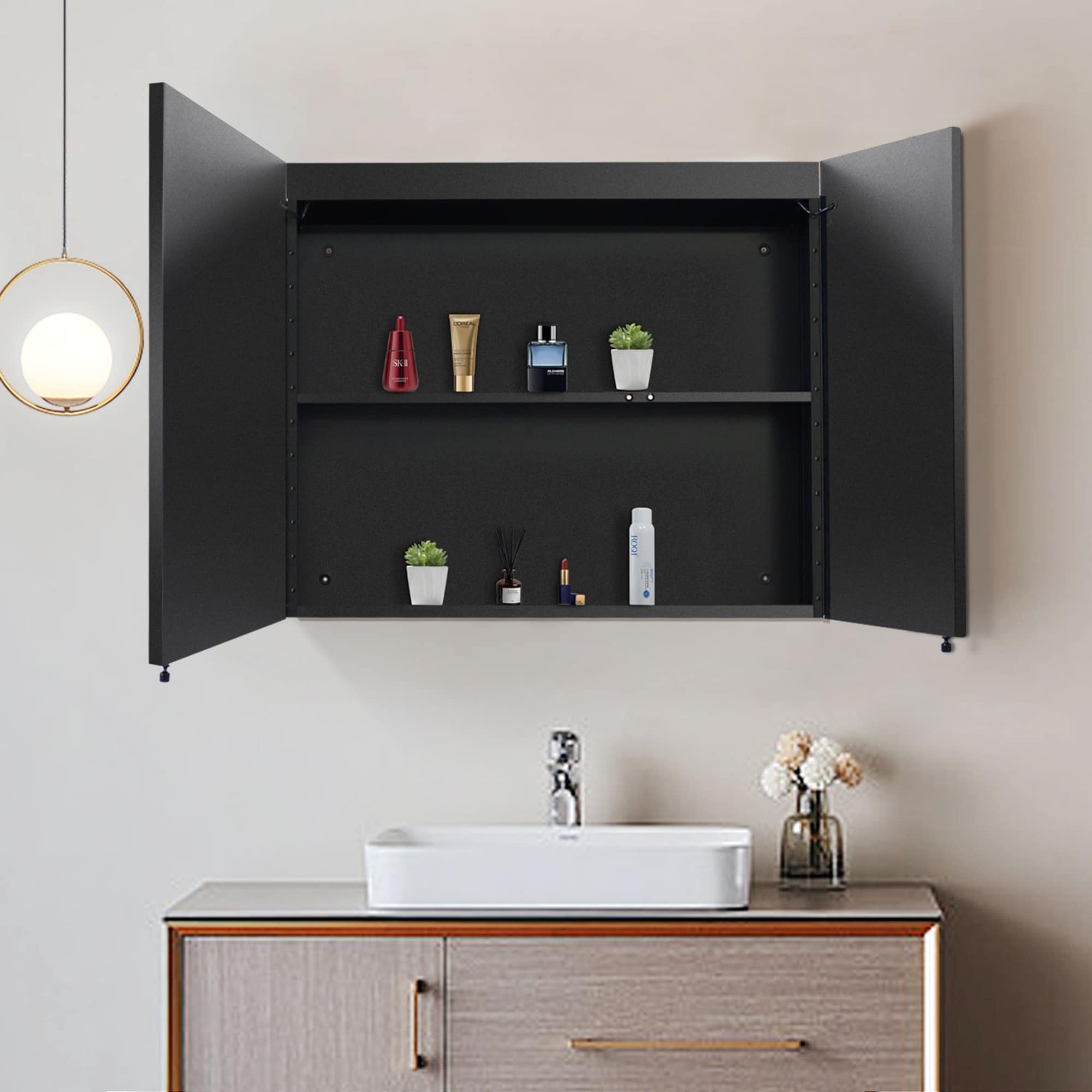 SINOFURN SYD530005BK Bathroom-Medicine-Cabinets - View #11