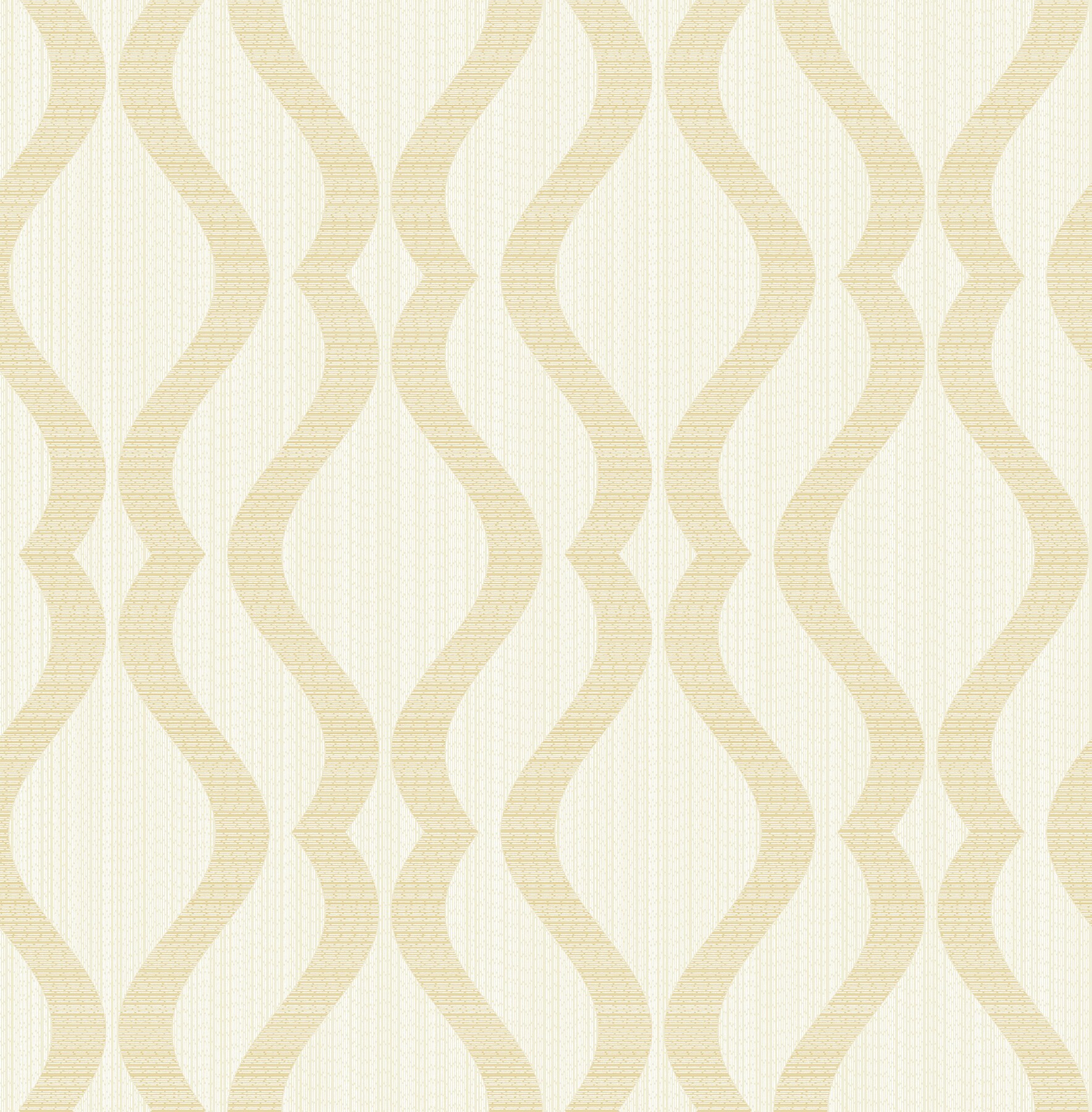 Advantage 2834-25063 Metallic 56.4-Sq. Feet Champagne Non-woven Geometric Unpasted Wallpaper