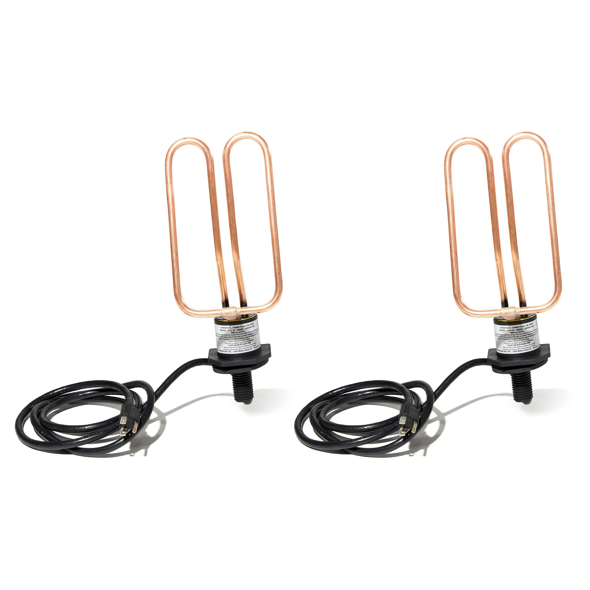 Farm Innovators  Universal Livestock Water Tank 1500W Drain Plug De-Icer (2 Pack)