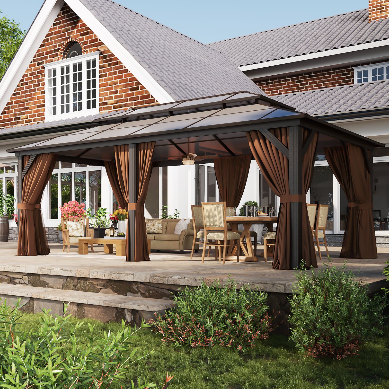 AOXUN G30011BR-A Wood-Resin-Gazebos - View #2