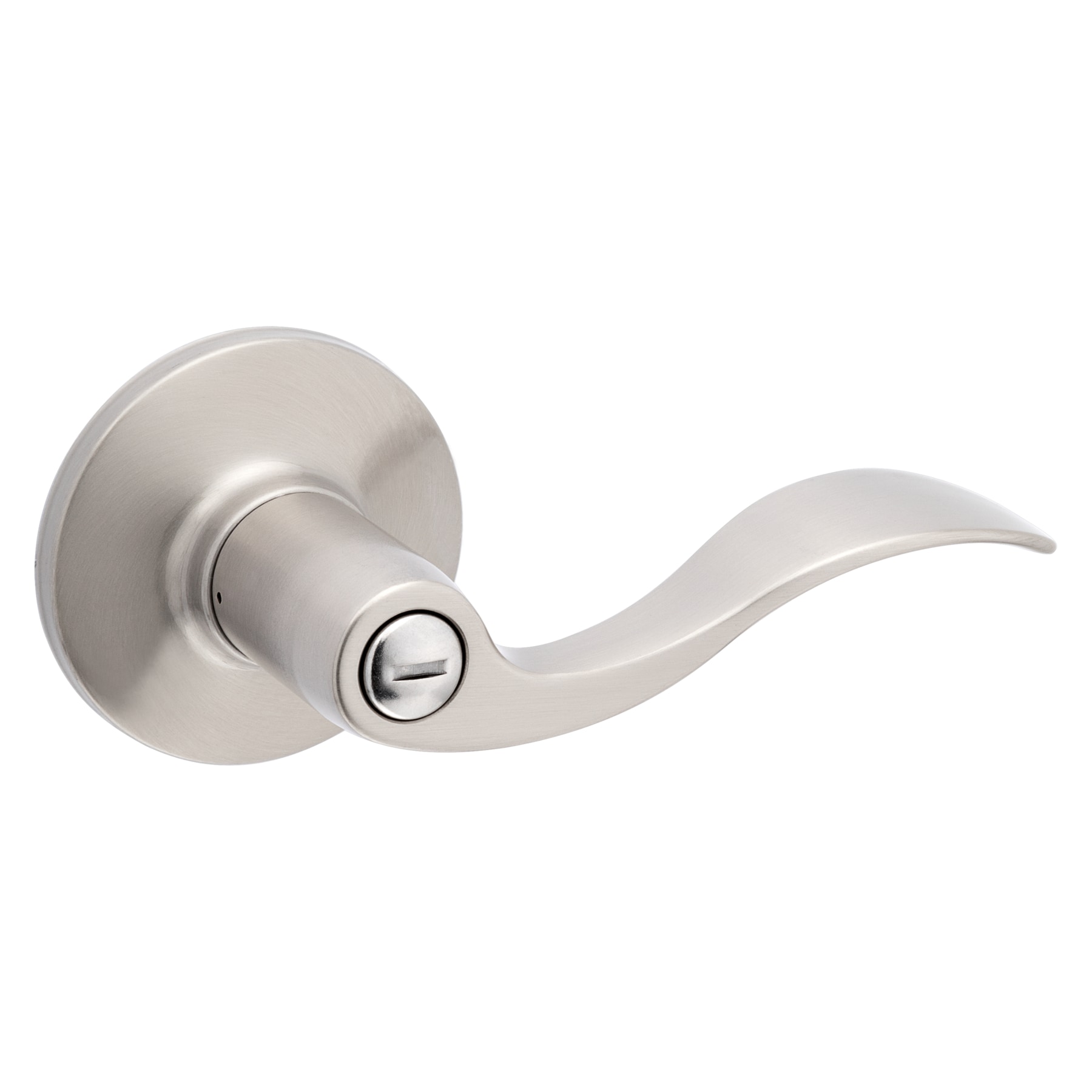 RELIABILT Olivia Satin Nickel Interior Bed/Bath Privacy Door Handle in the Door  Handles department at