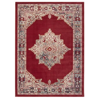 Safavieh Merlot Mitra 6 x 6 Red/Aqua Square Indoor Floral/Botanical Oriental Area Rug Safavieh Merlot Mitra 6 x 6 Red/Aqua Square Indoor Floral/Botanical Oriental Area Rug
