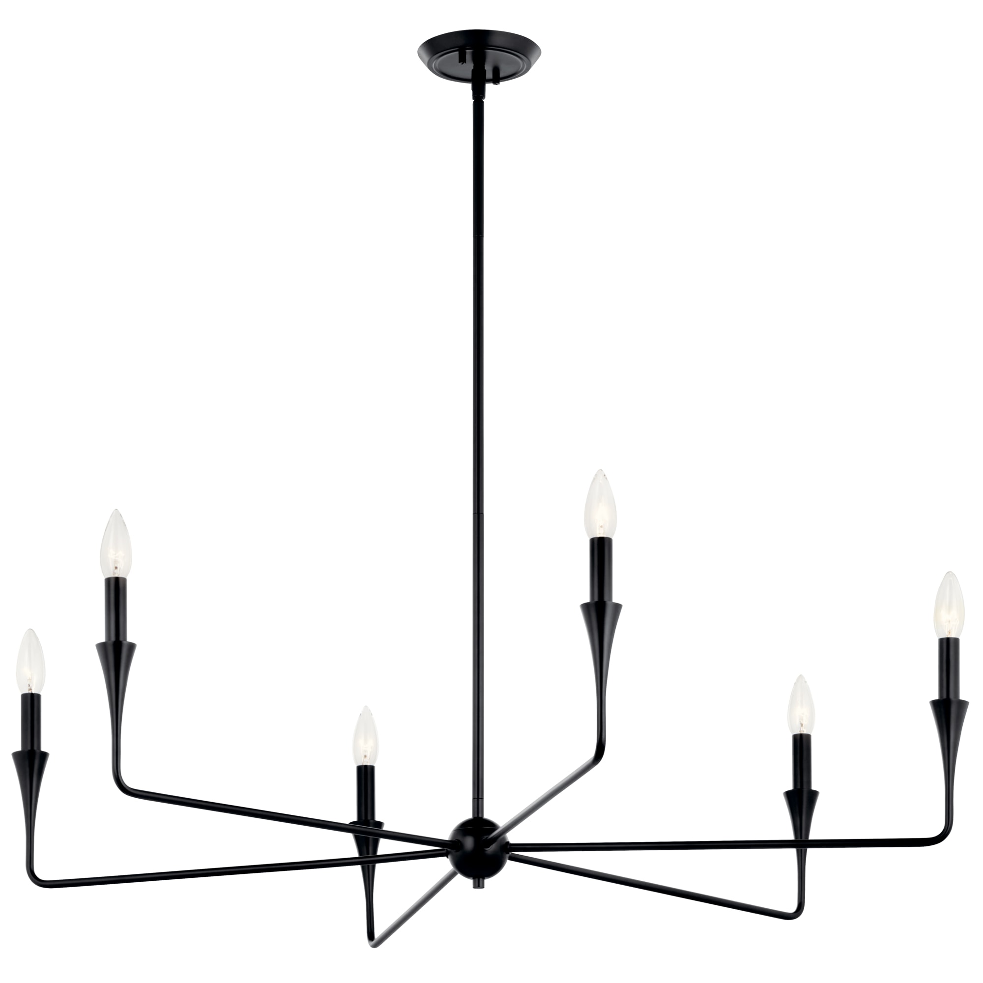 Kichler Alvaro 8-Light Black Modern/Contemporary Bare Bulb Chandelier