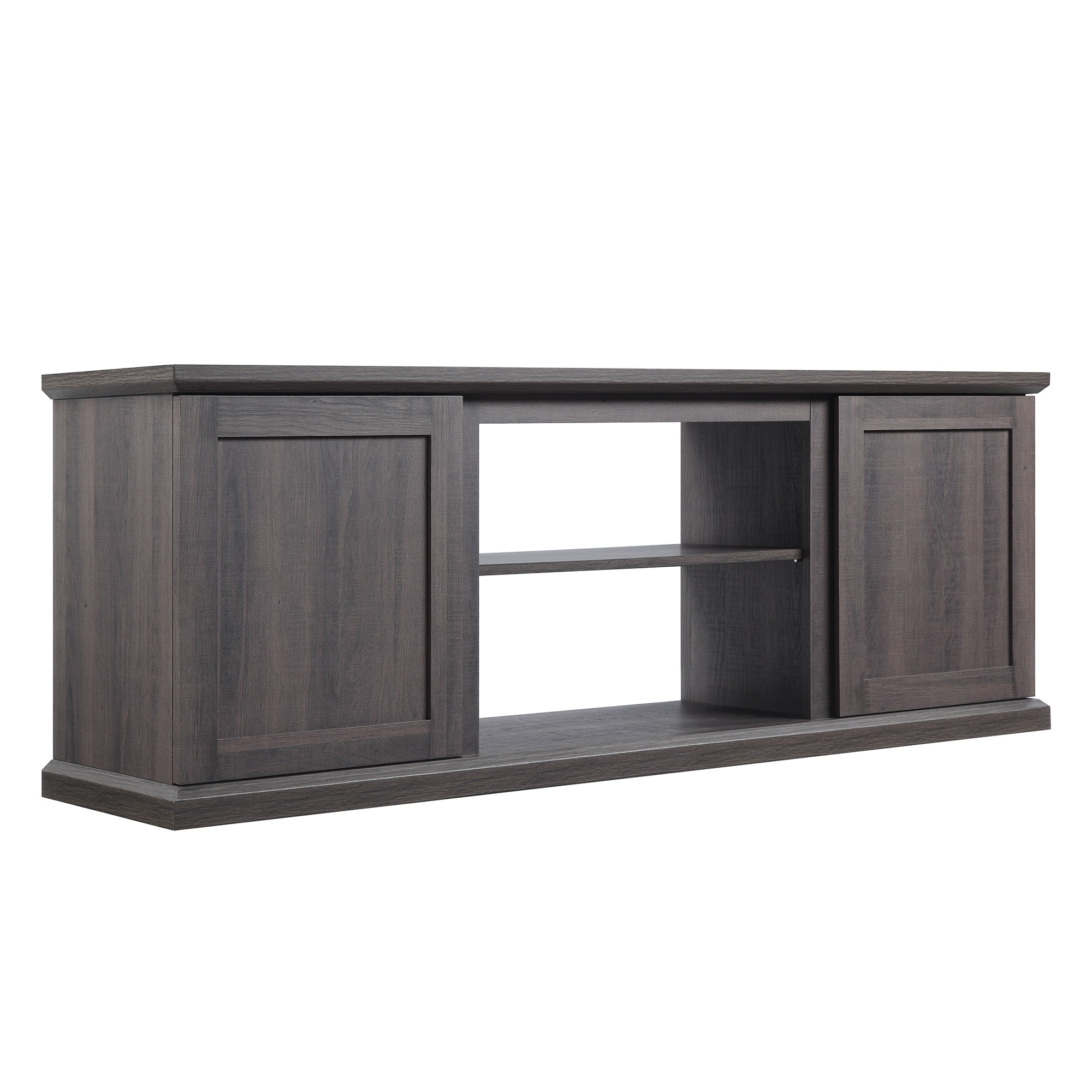 Franklin 60" Dark Brown Wood TV Stand with Cabinets