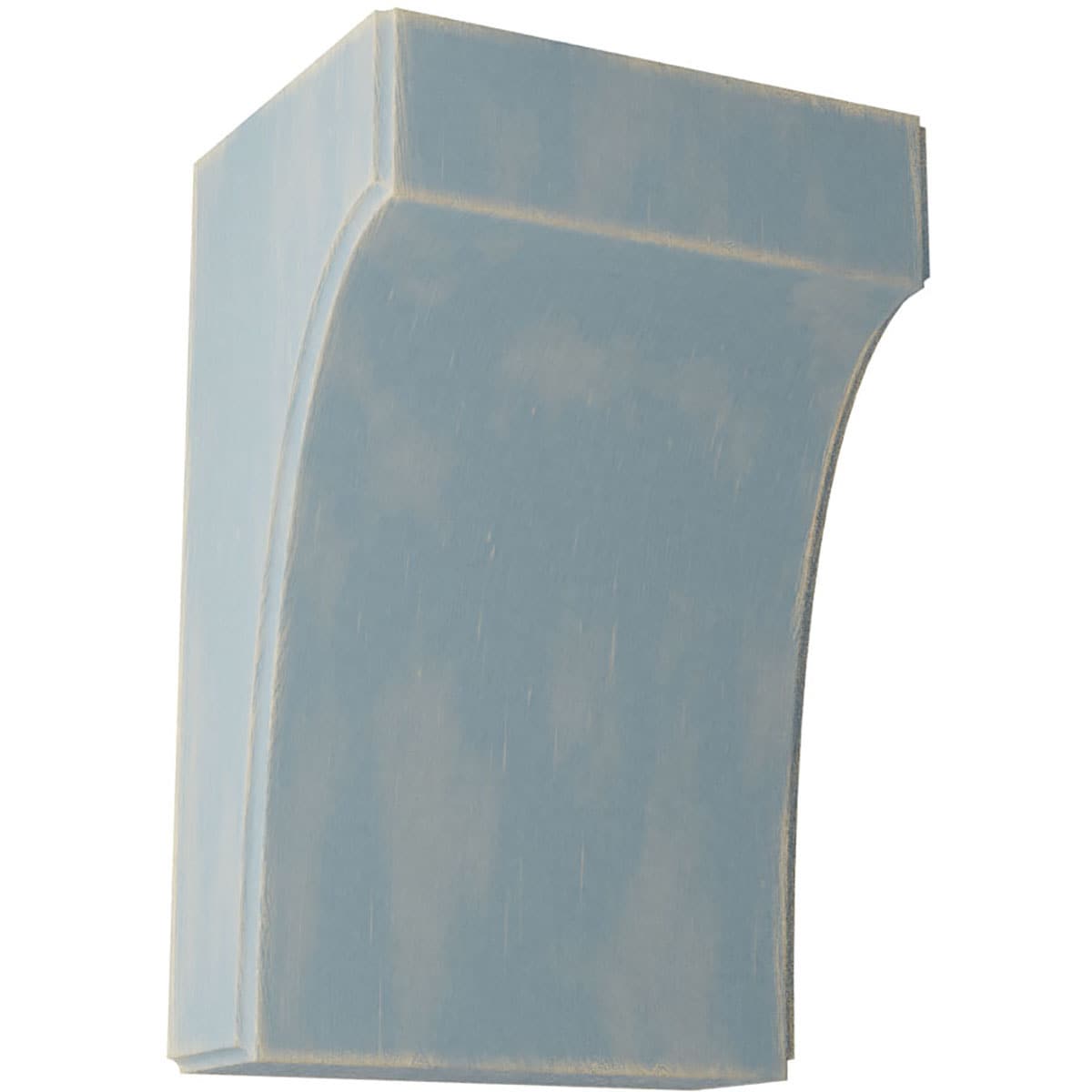Ekena Millwork BKTWD05X04X08CVBU Clarksville 5-1/4-in x 4-in x 8-in Rubberwood Blue Wood Standard Bracket
