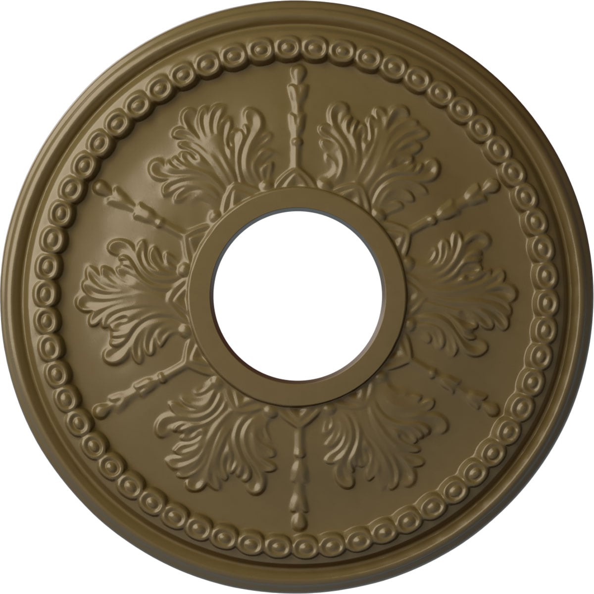Ekena Millwork CM13TIMMF Tirana 13.875-in W x 13.875-in L Painted Mississippi Mud Polyurethane Whole Ceiling Medallion