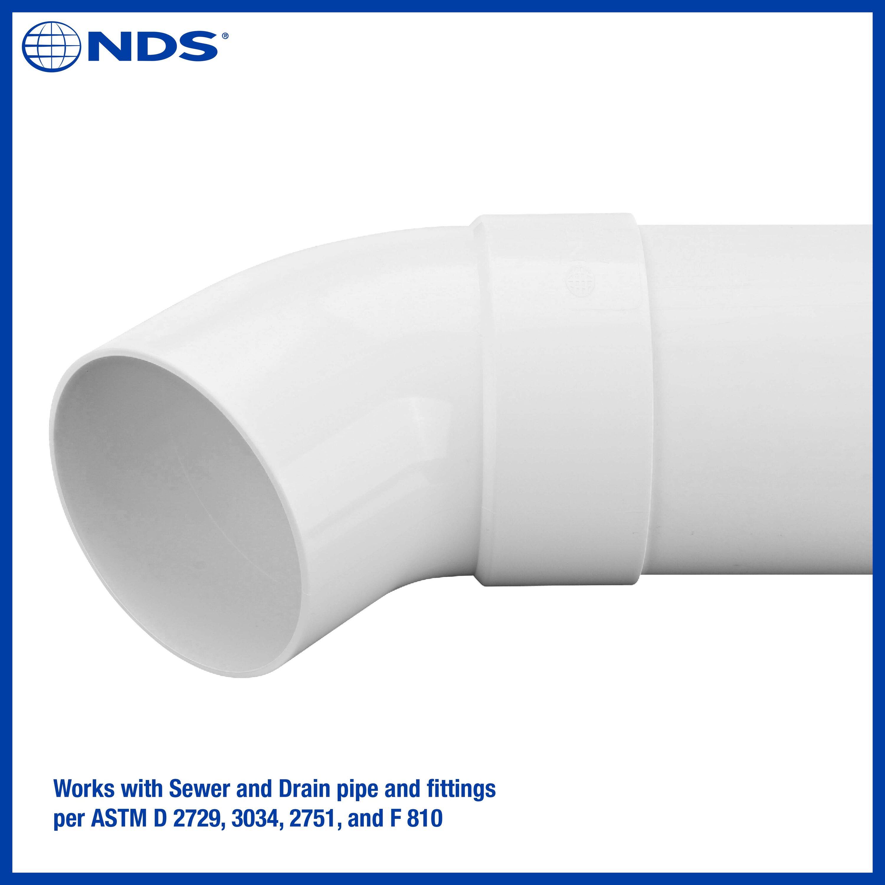 NDS PVC Sewer and Drain 45 Degree Street Elbow, 4 in. Hub x Spt in the ...