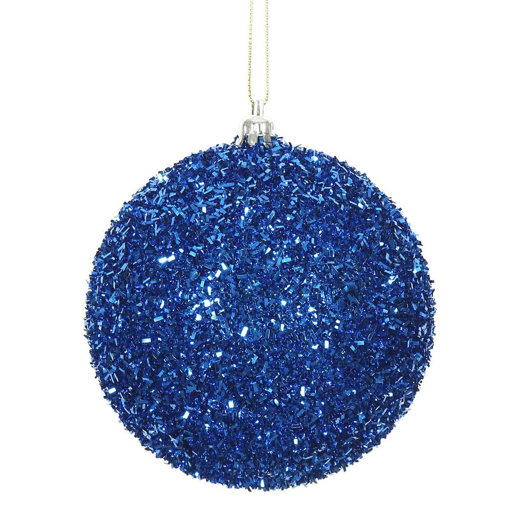 Vickerman 4-Pack Blue Standard Indoor Ornament Shatterproof at 