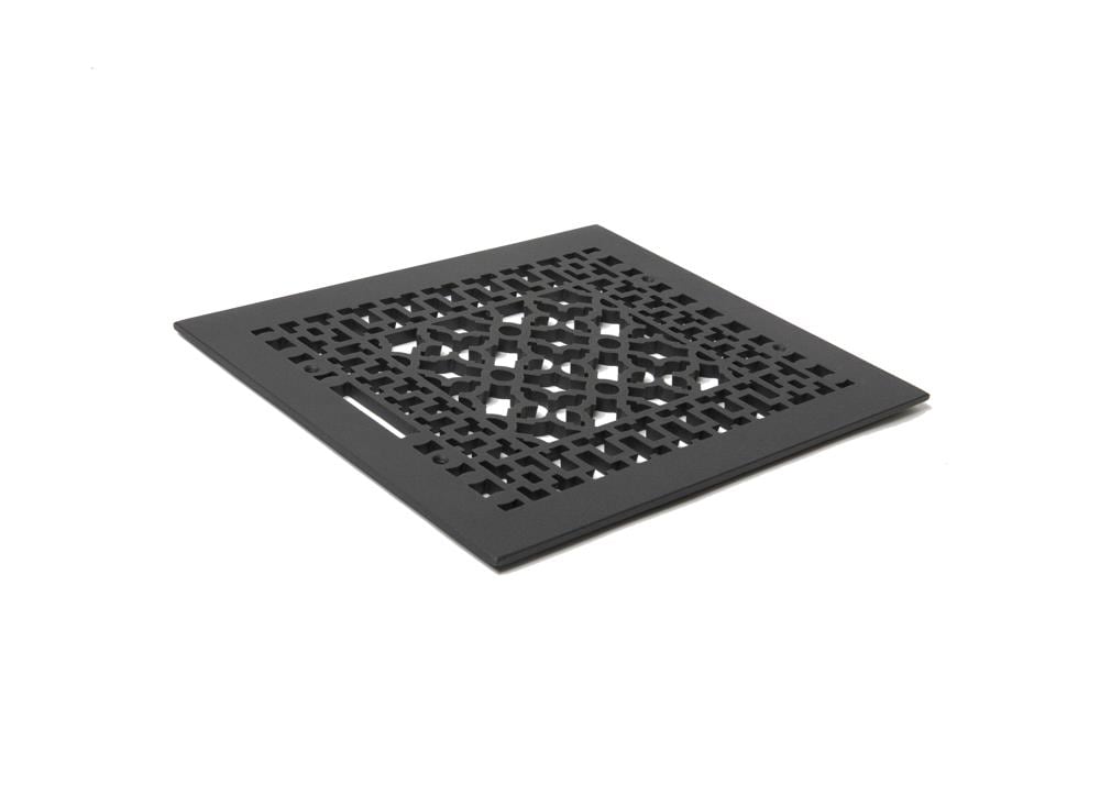 Reggio Register Scroll Black Floor Register (Duct Opening: 10.25-in x 12.25-in; Outside: 12-in x 14-in) 1214-GH Uae Electronic uaeelectronic.com