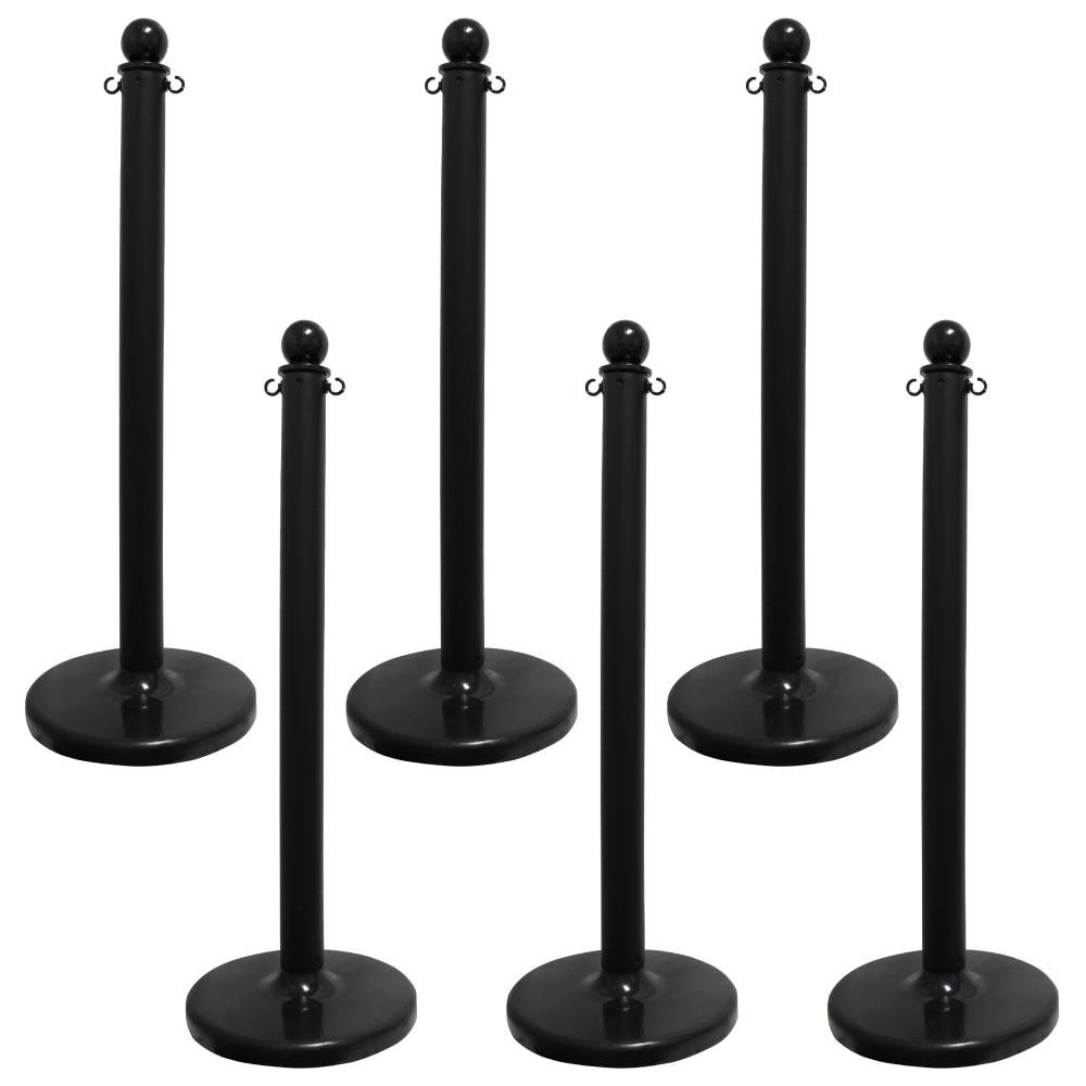 Mr. Chain 96403-6 Black Medium Duty Stanchion (6-pack)