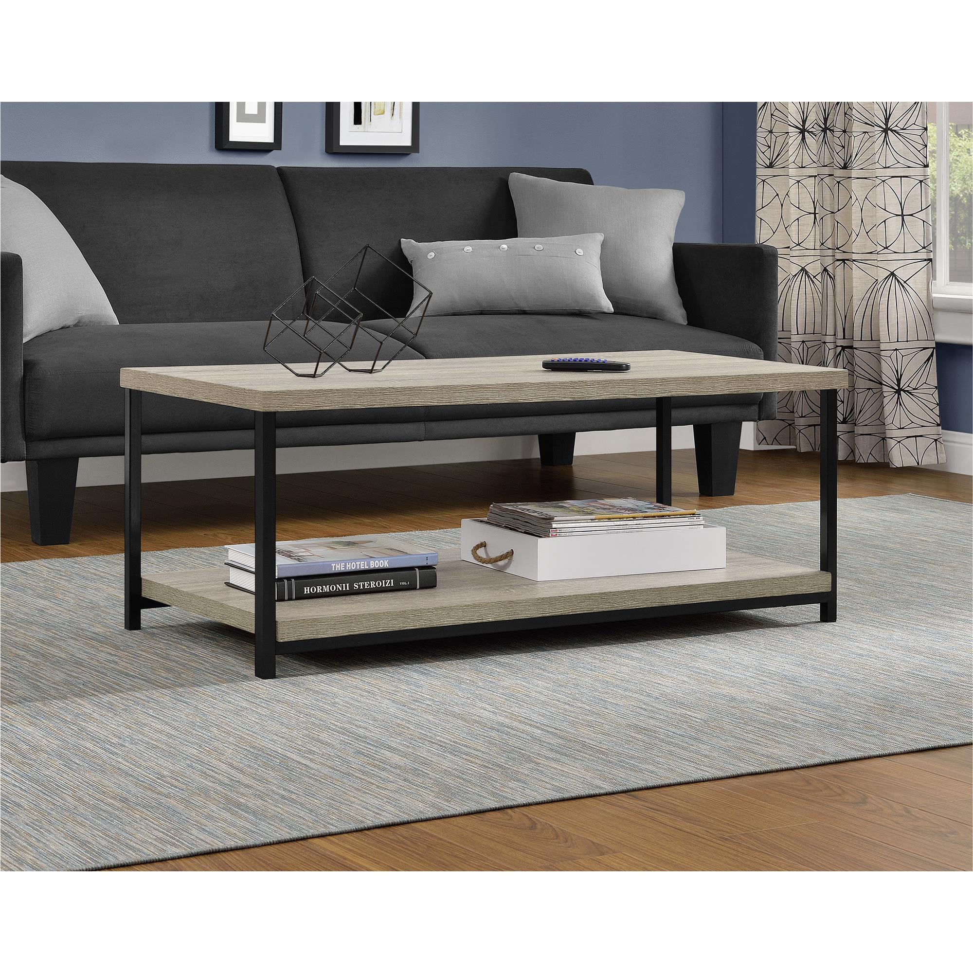 Ameriwood Home Elmwood Distressed Gray Oak Modern Coffee Table at Lowes.com