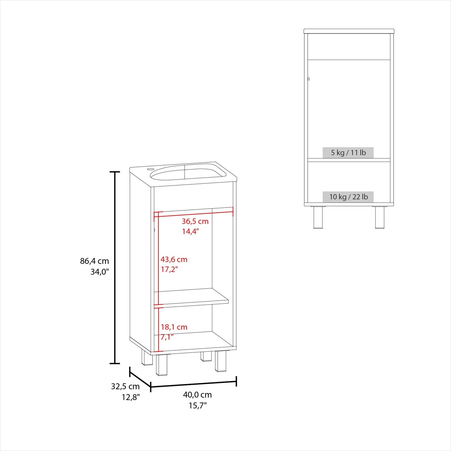 Naturefalls 8PC6ZV3KW4I8 Bath-Vanity-Combo - View #9