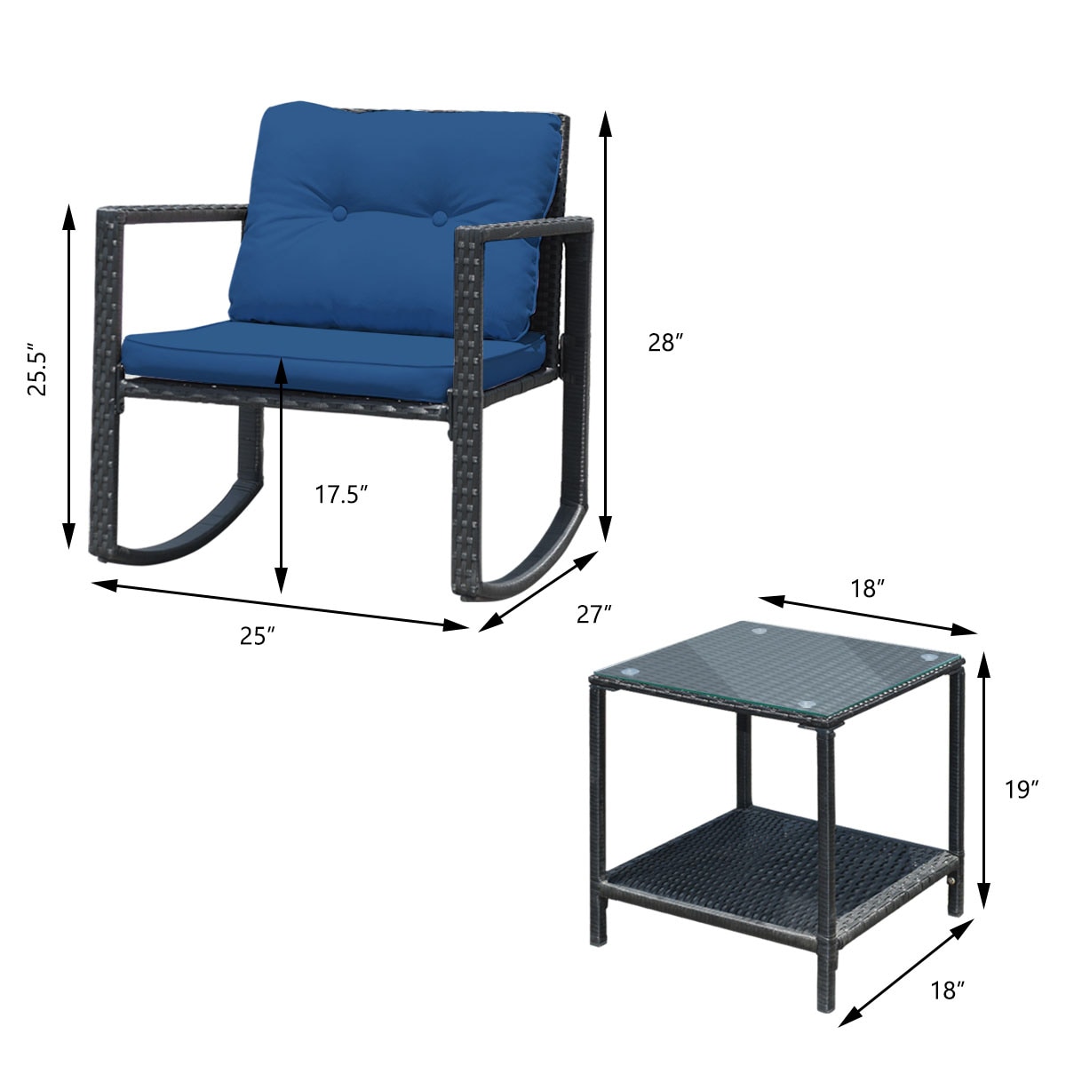 WELLFOR OUG62861NY Patio-Conversation-Sets - View #2