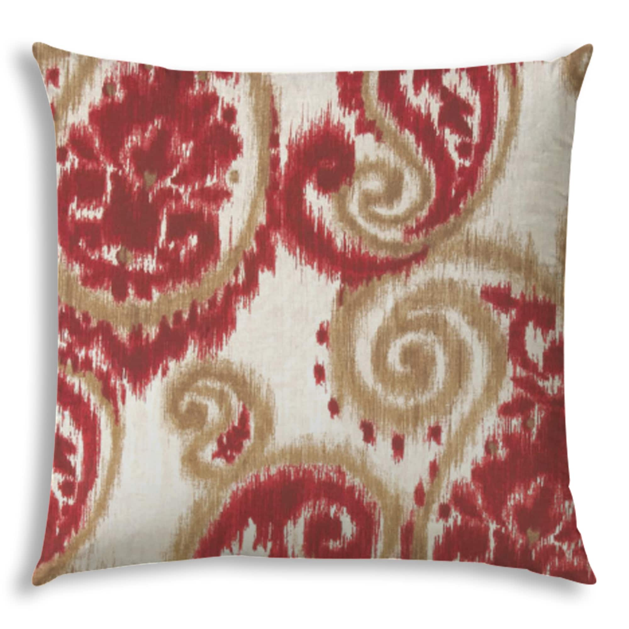 Red and cream discount pillows