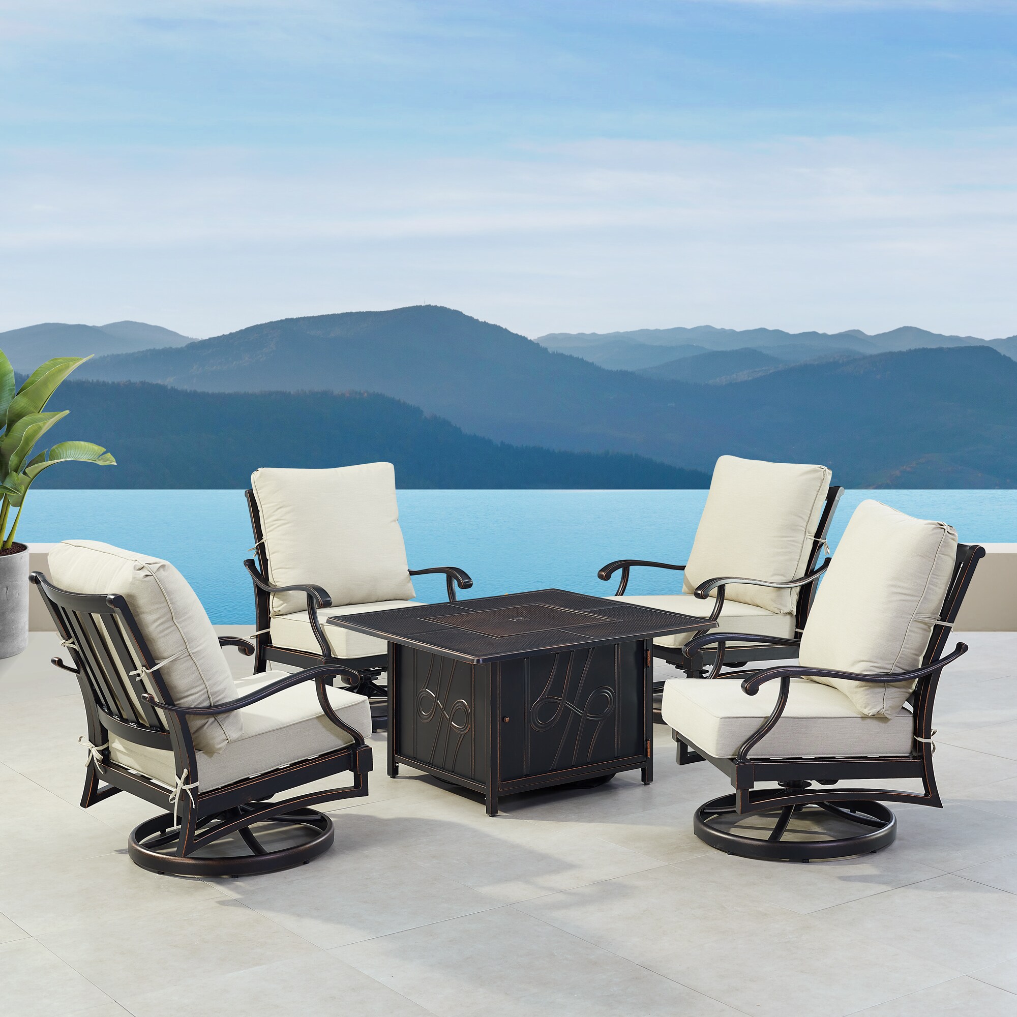 Oakland Living SHAO4CHREGISLGCUA Patio-Conversation-Sets - View #3