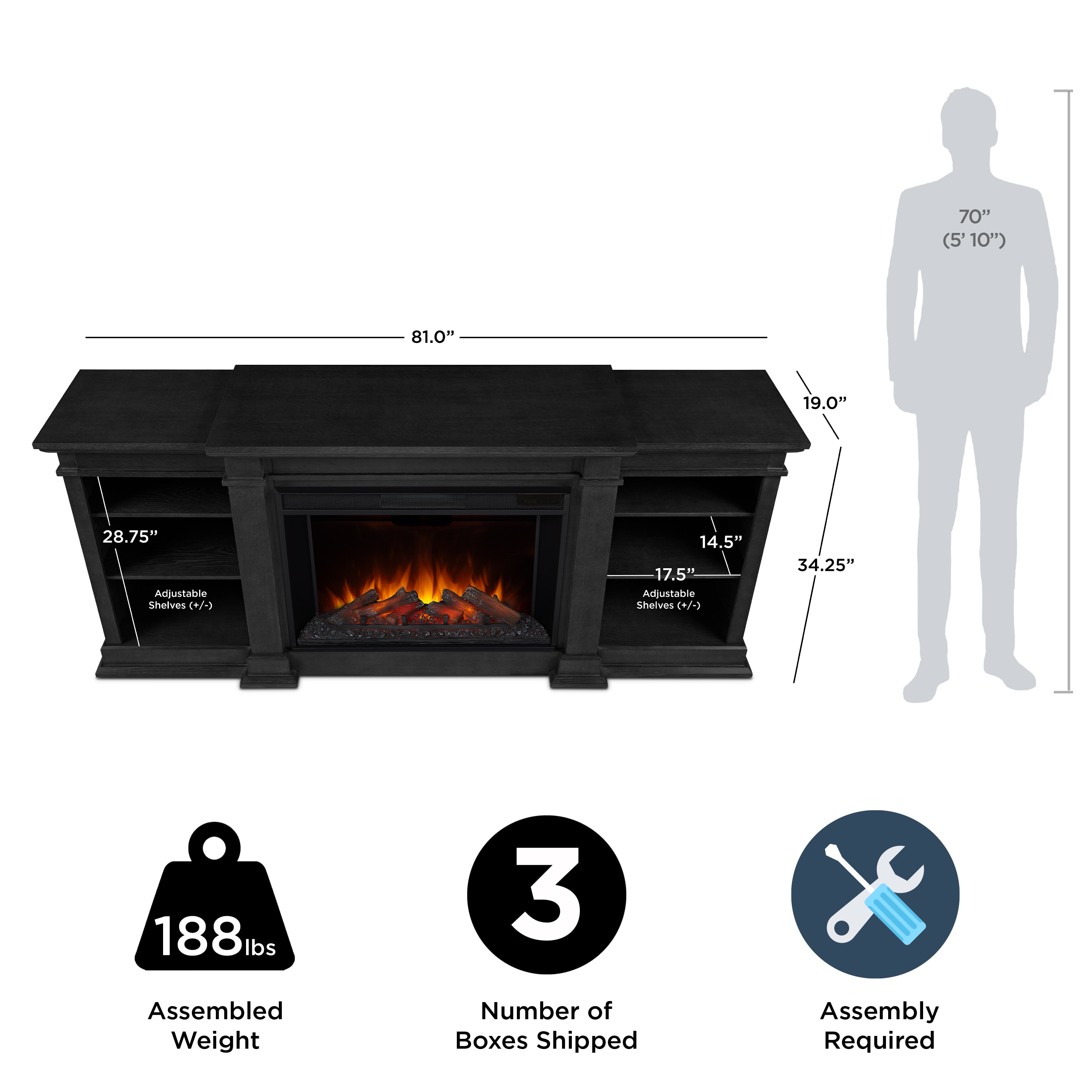 Real Flame 1290E-BLK Electric-Fireplaces - View #5