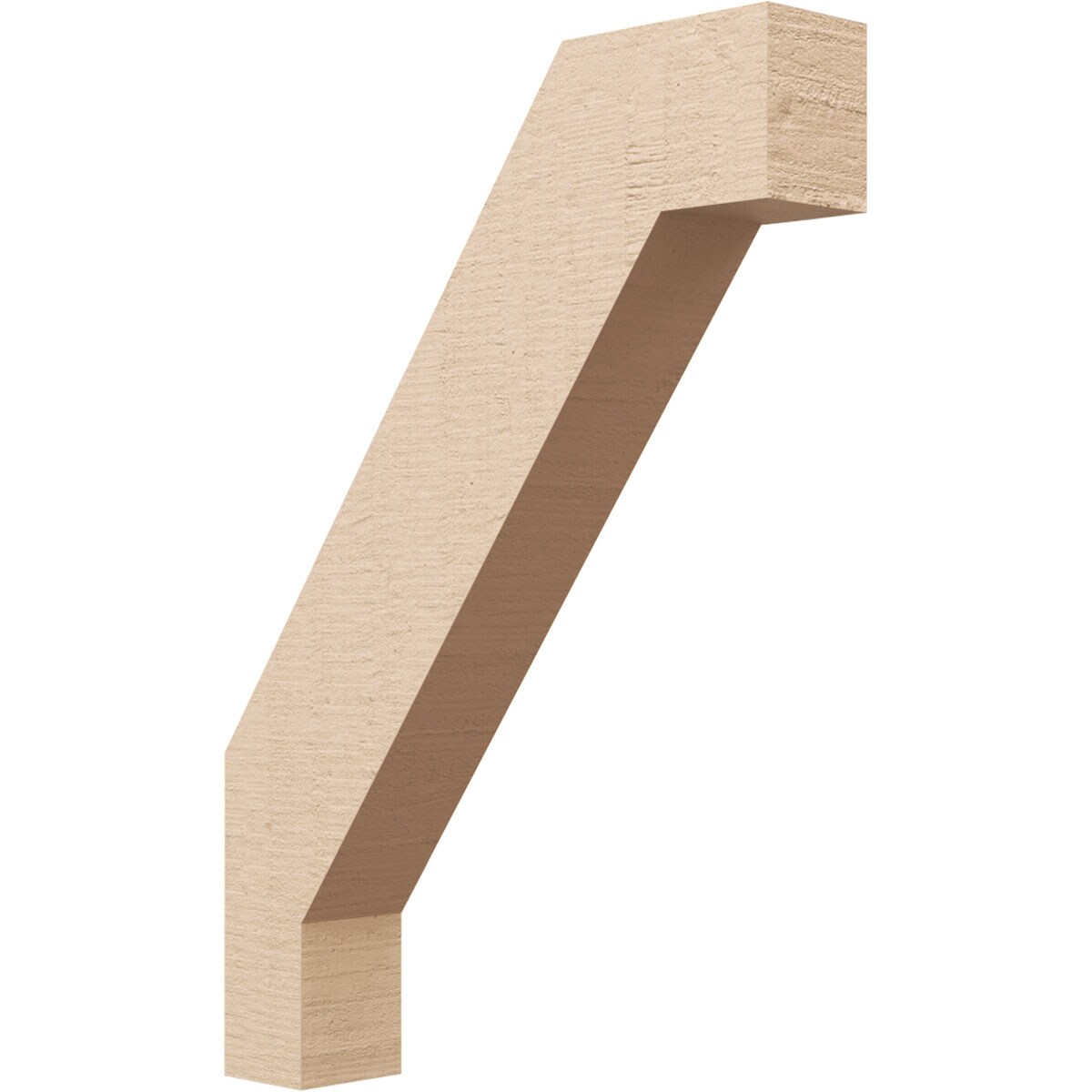 Ekena Millwork BRCUR03X16X22BURRCPR 3-in x 22-in x 16-in Primed Urethane Burlington Rough Cedar TimberThane Knee Brace
