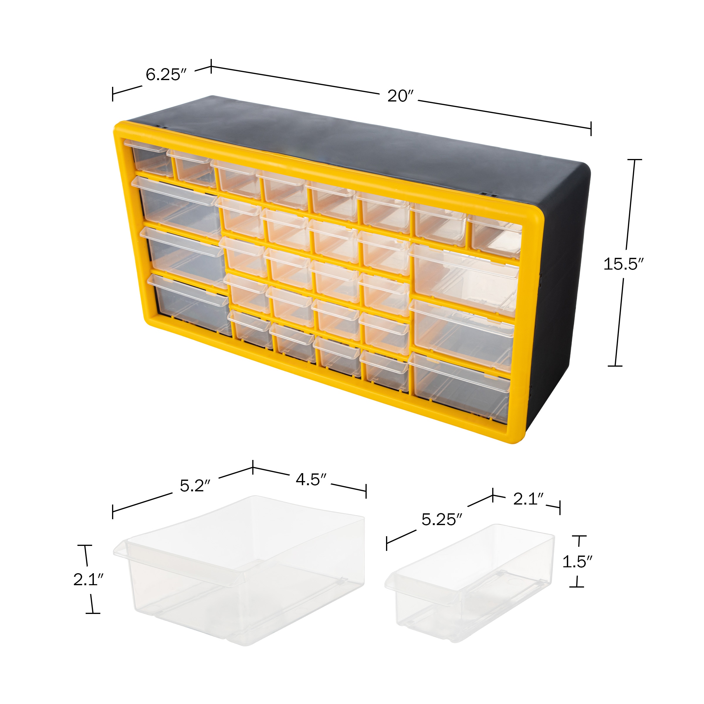 Plastic Storage Cabinet, 24 Drawer (Large)
