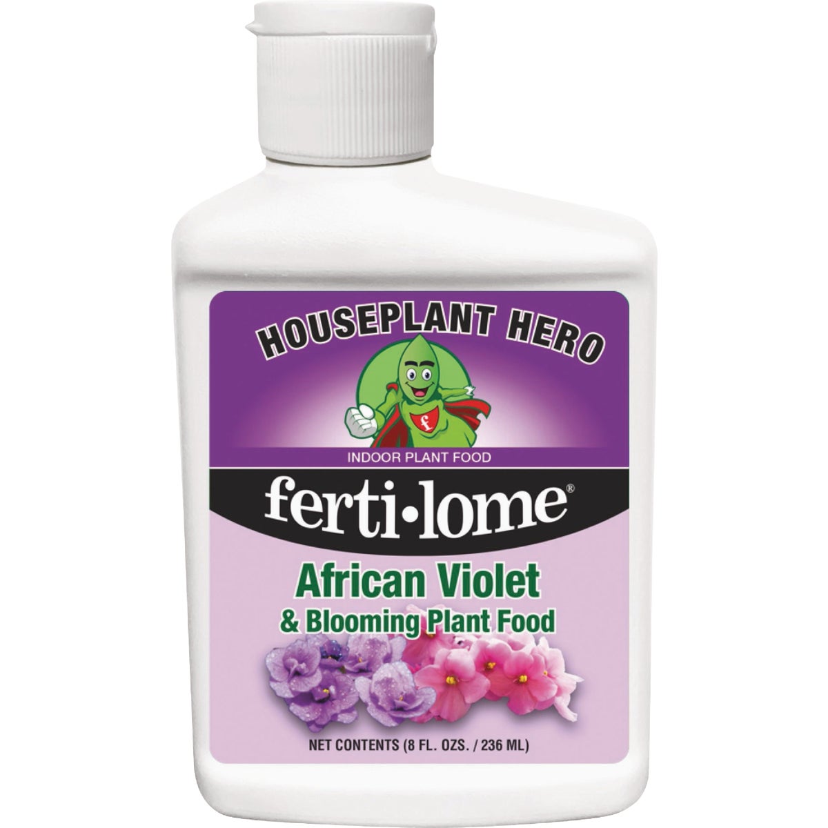 Fertilome - ferti-lome Houseplant Hero African Violet Blooming Plant Food 8-10-8 Concentrate 8 oz
