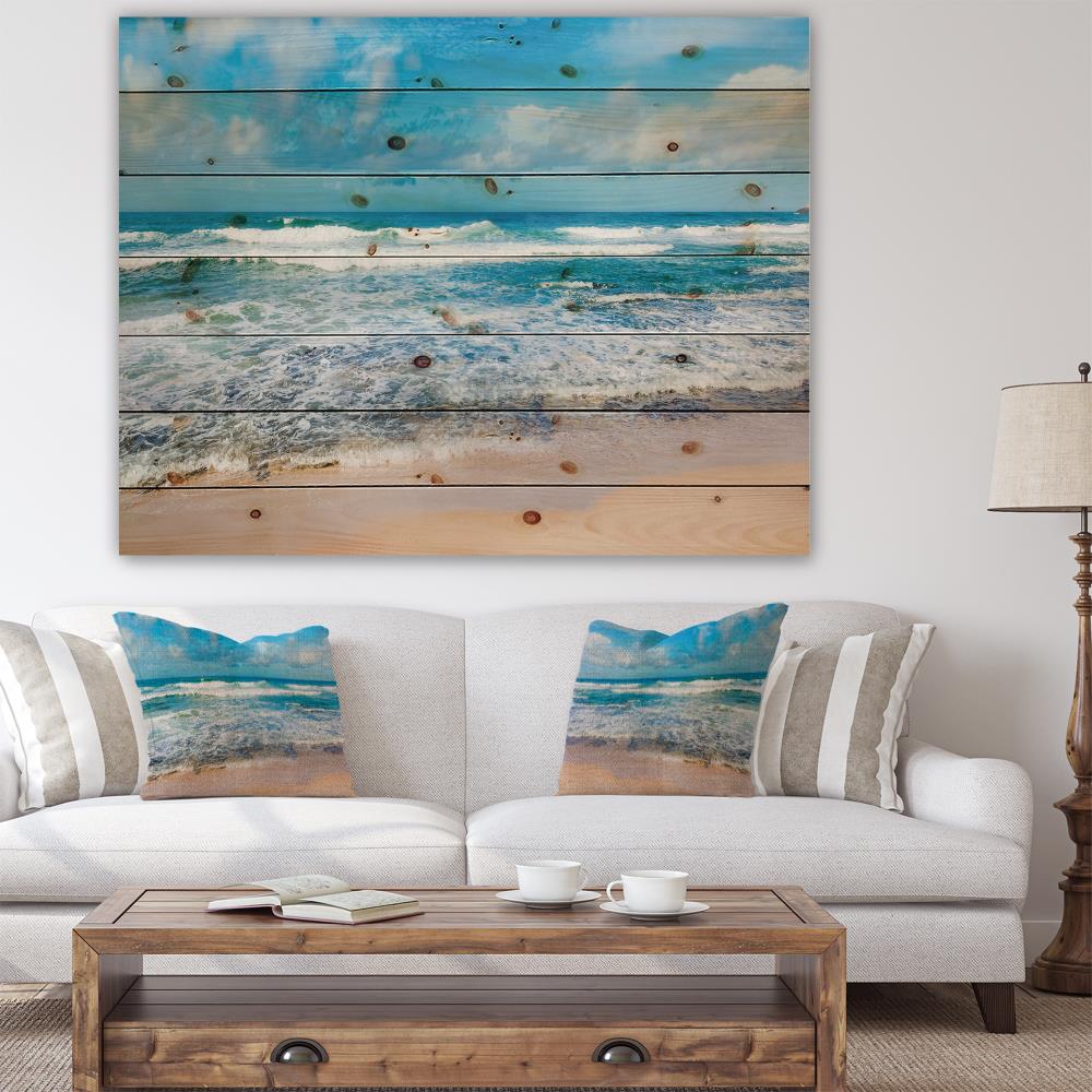 Designart Designart 'Indian Ocean Panoramic View' Seashore Print on ...