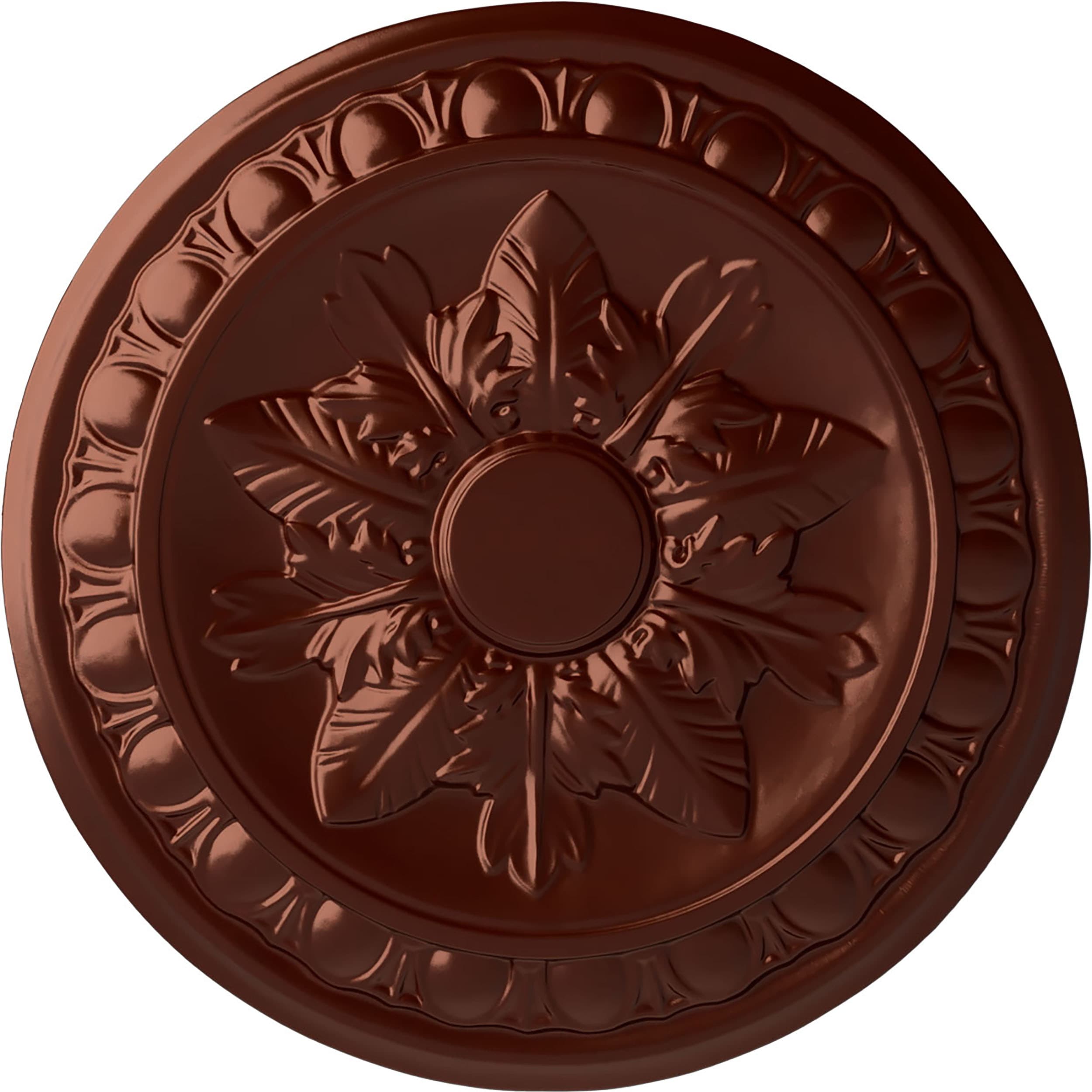 Ekena Millwork CM17EXACS Exeter 17.75-in W x 17.75-in L Painted Antique Copper Polyurethane Whole Ceiling Medallion