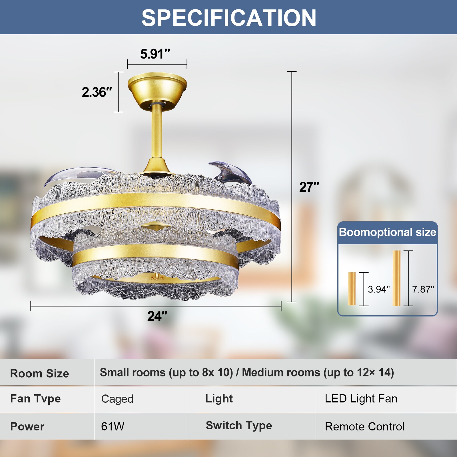 Dovanpaul 239-24A-GD Ceiling-Fans - View #4