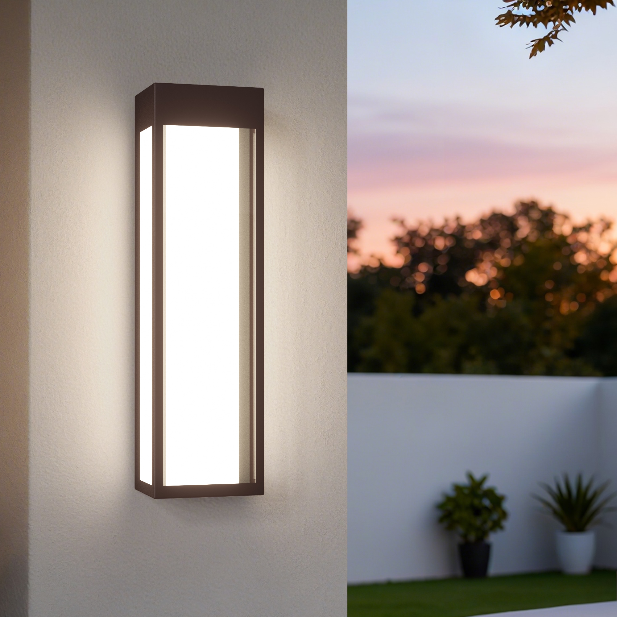 Maxax Montpelier 19.75-in H Oil-rubbed Bronze Hardwired Integrated LED Outdoor Wall Light